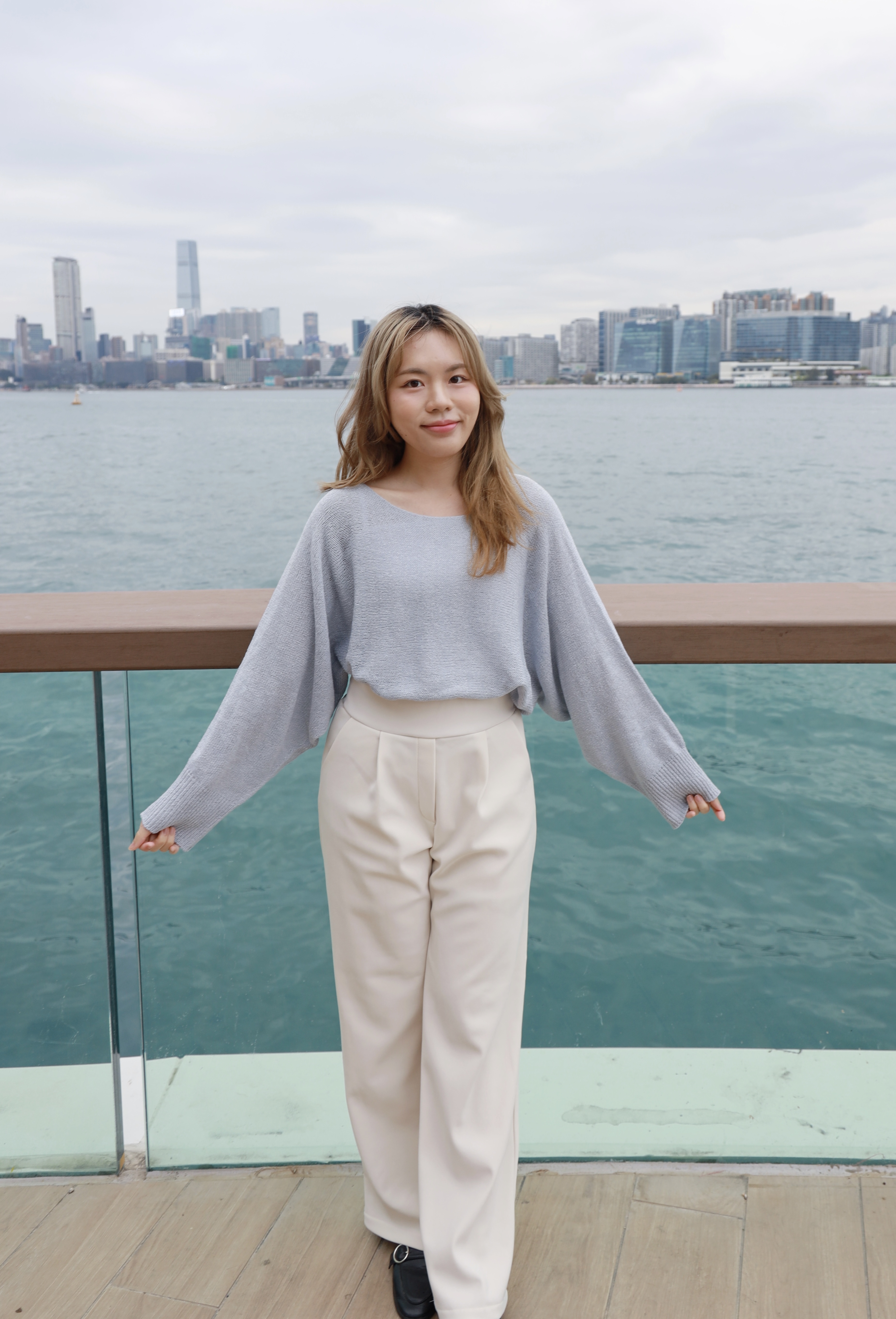 ||PA80|| 彈性腰直身簡單長闊褲