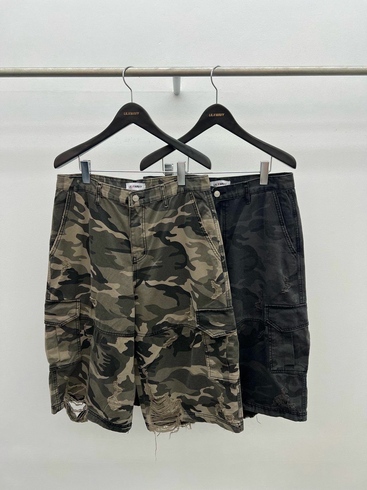 迷彩工裝鬆身短褲 LIL-050P