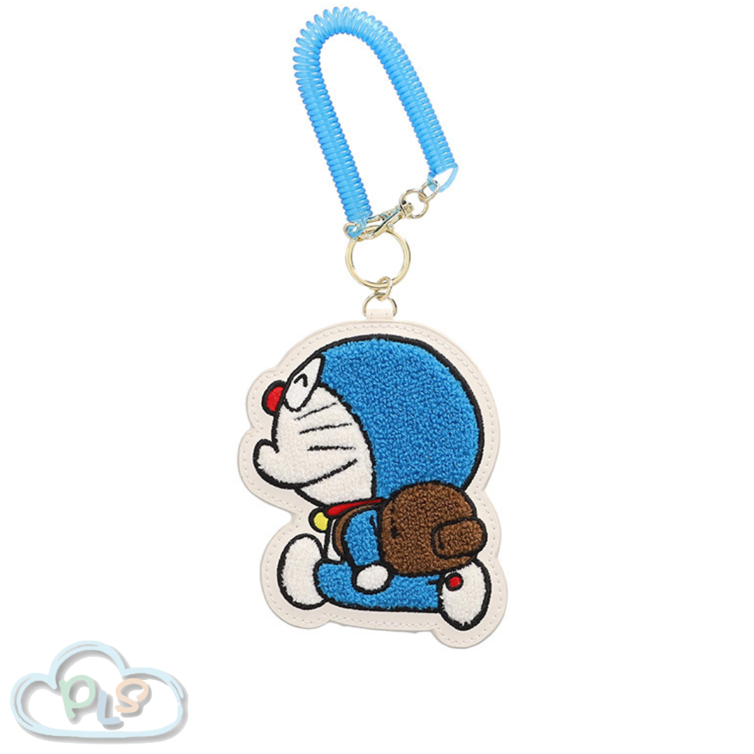 現貨 毛毛電繡卡套 背包圖案 多啦A夢 未來百貨限定 #40054