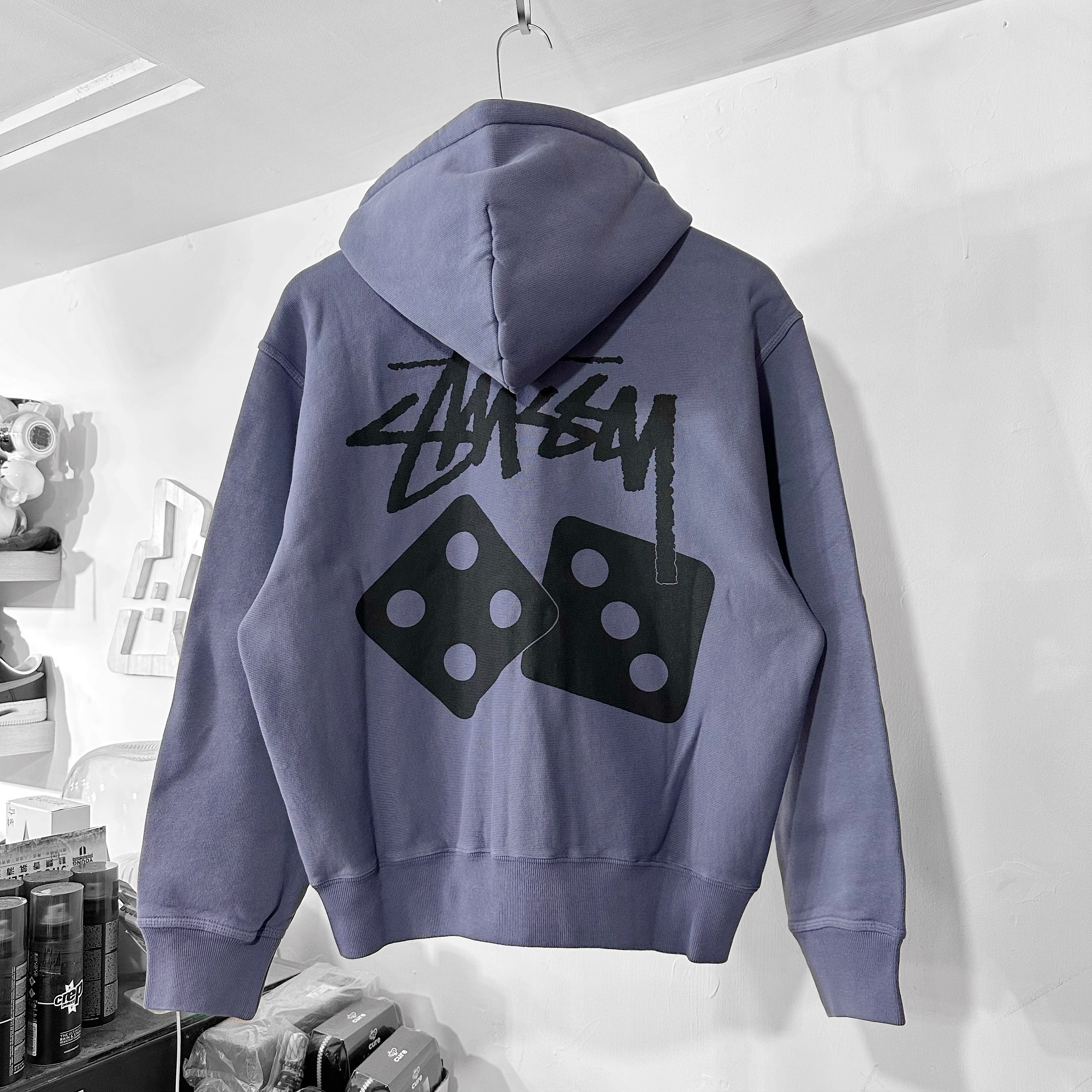 STÜSSY  Dice Pig. Dyed Hoodie Grape