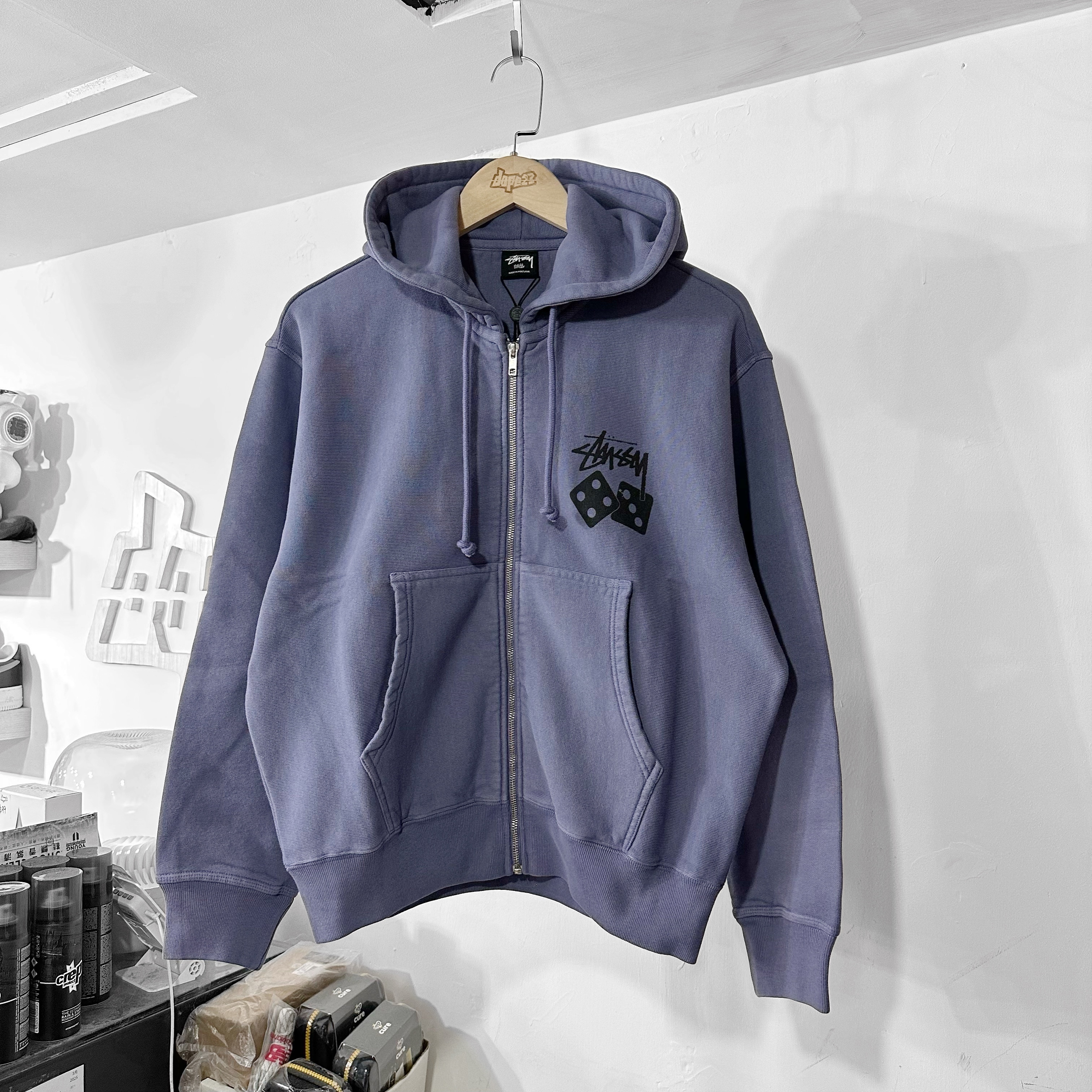 STÜSSY  Dice Pig. Dyed Zip Up Hoodie (Grape) 拉鏈外套