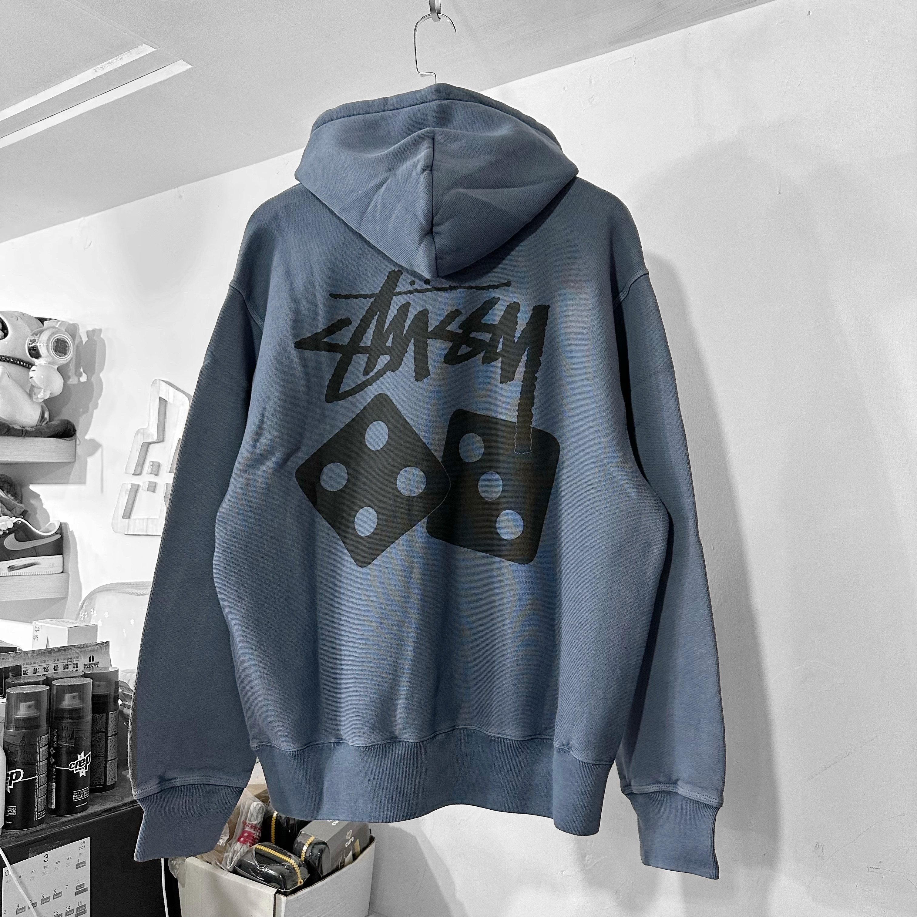 STÜSSY Dice Pig. Dyed Hoodie (Navy)