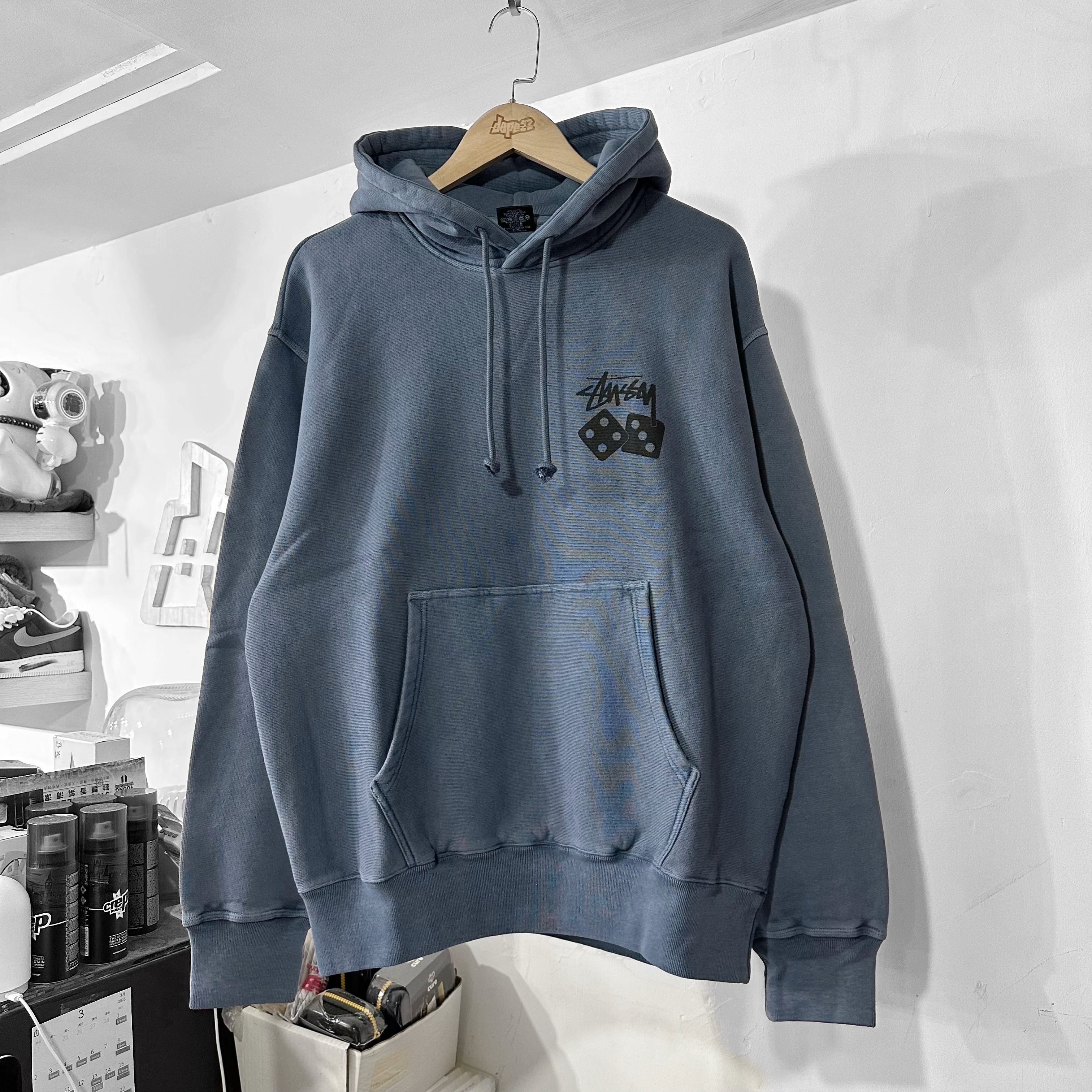 STÜSSY Dice Pig. Dyed Hoodie (Navy)