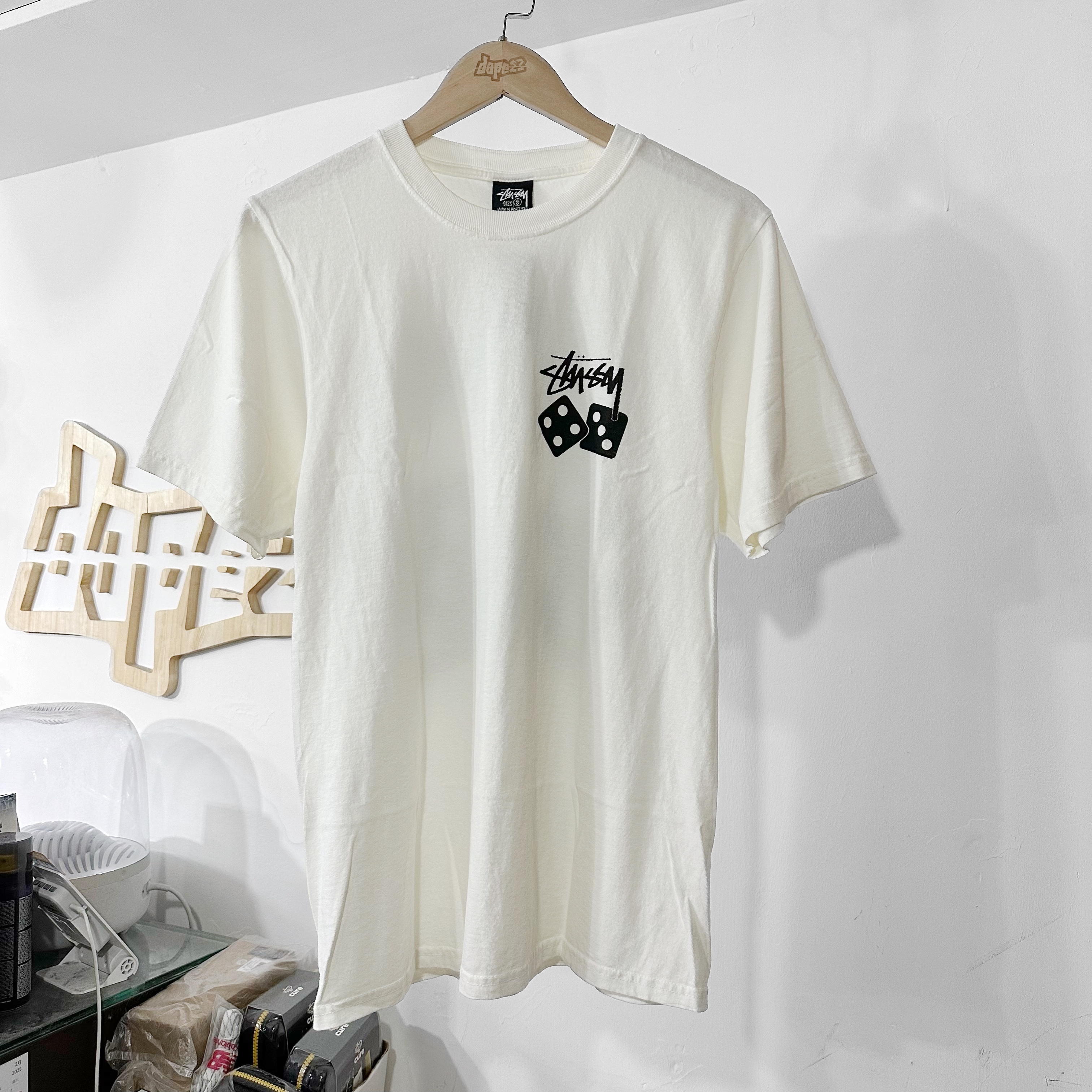 STÜSSY SS25 Dice Pig. Dyed T-Shirt Natural 米白色