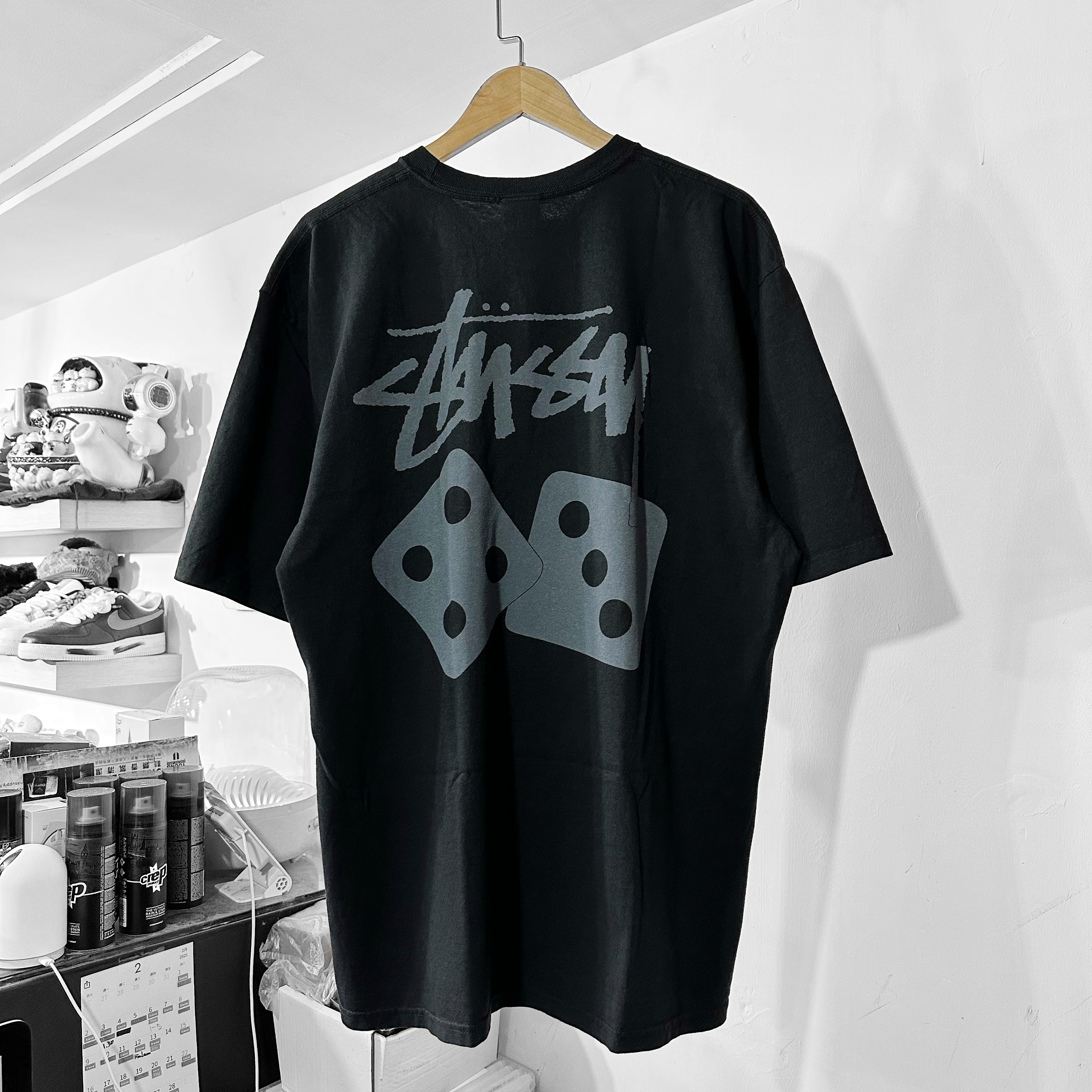 STÜSSY SS25 Dice Pig. Dyed T-Shirt Black