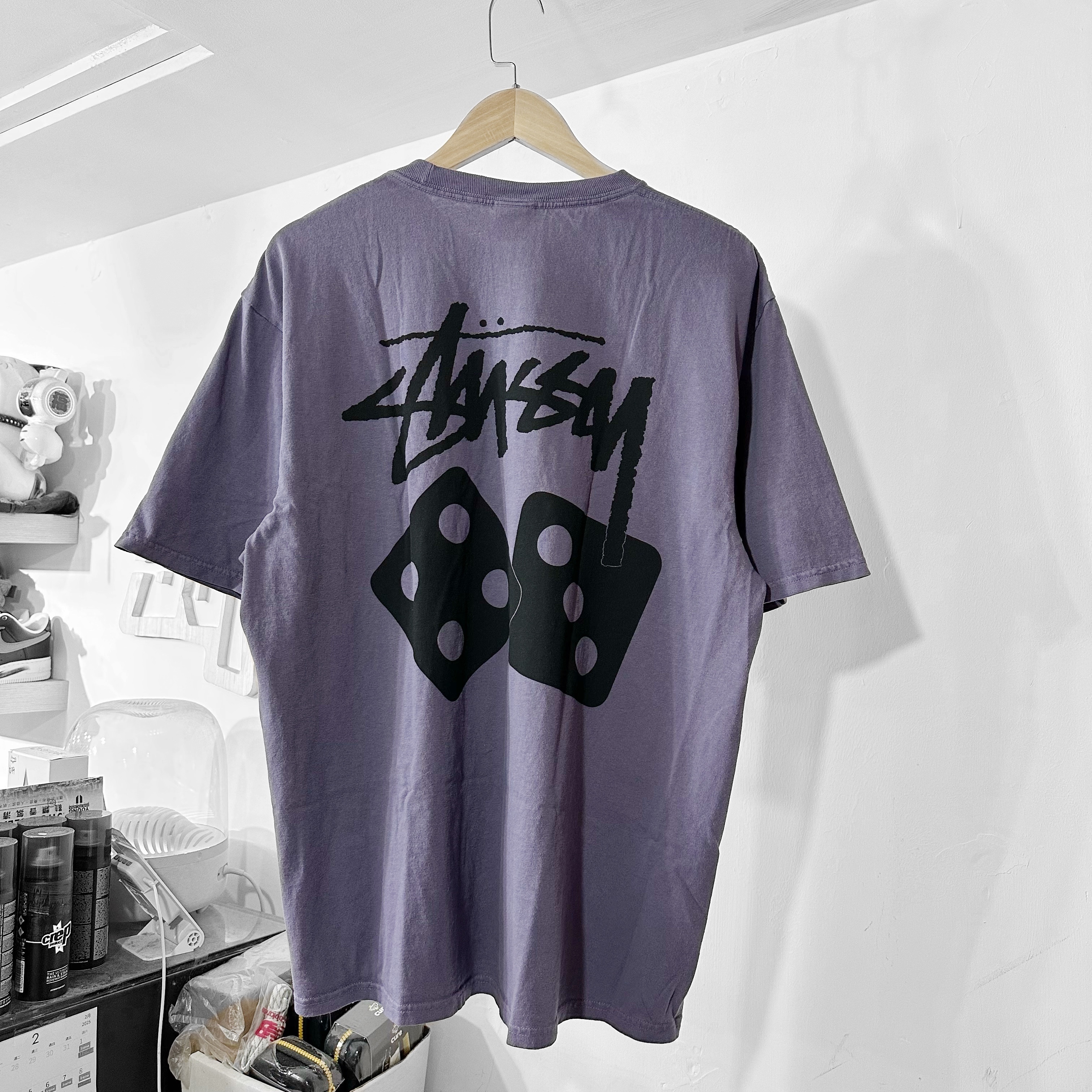 STÜSSY SS25 Dice Pig. Dyed T-Shirt Grape