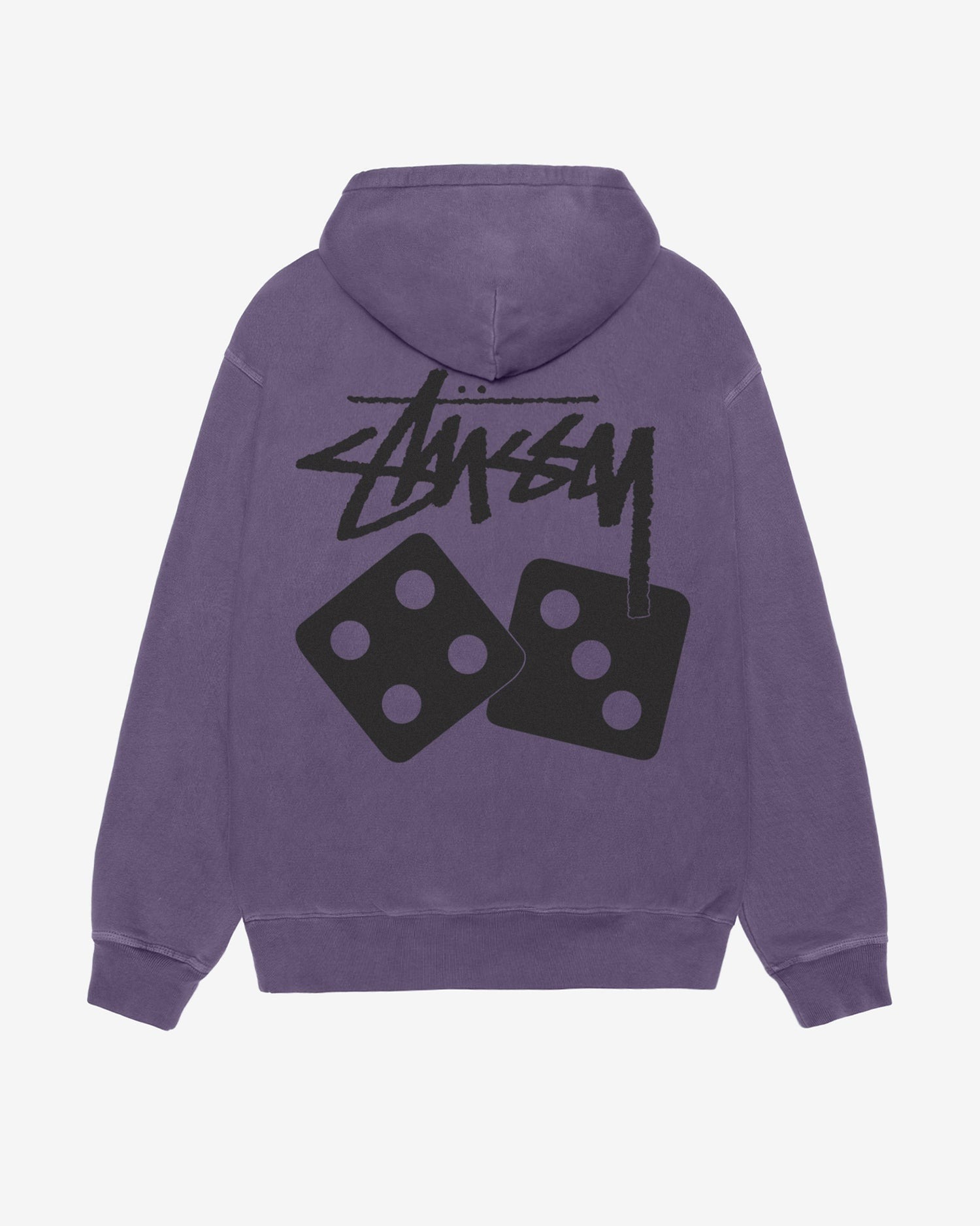STÜSSY  Dice Pig. Dyed Hoodie Grape