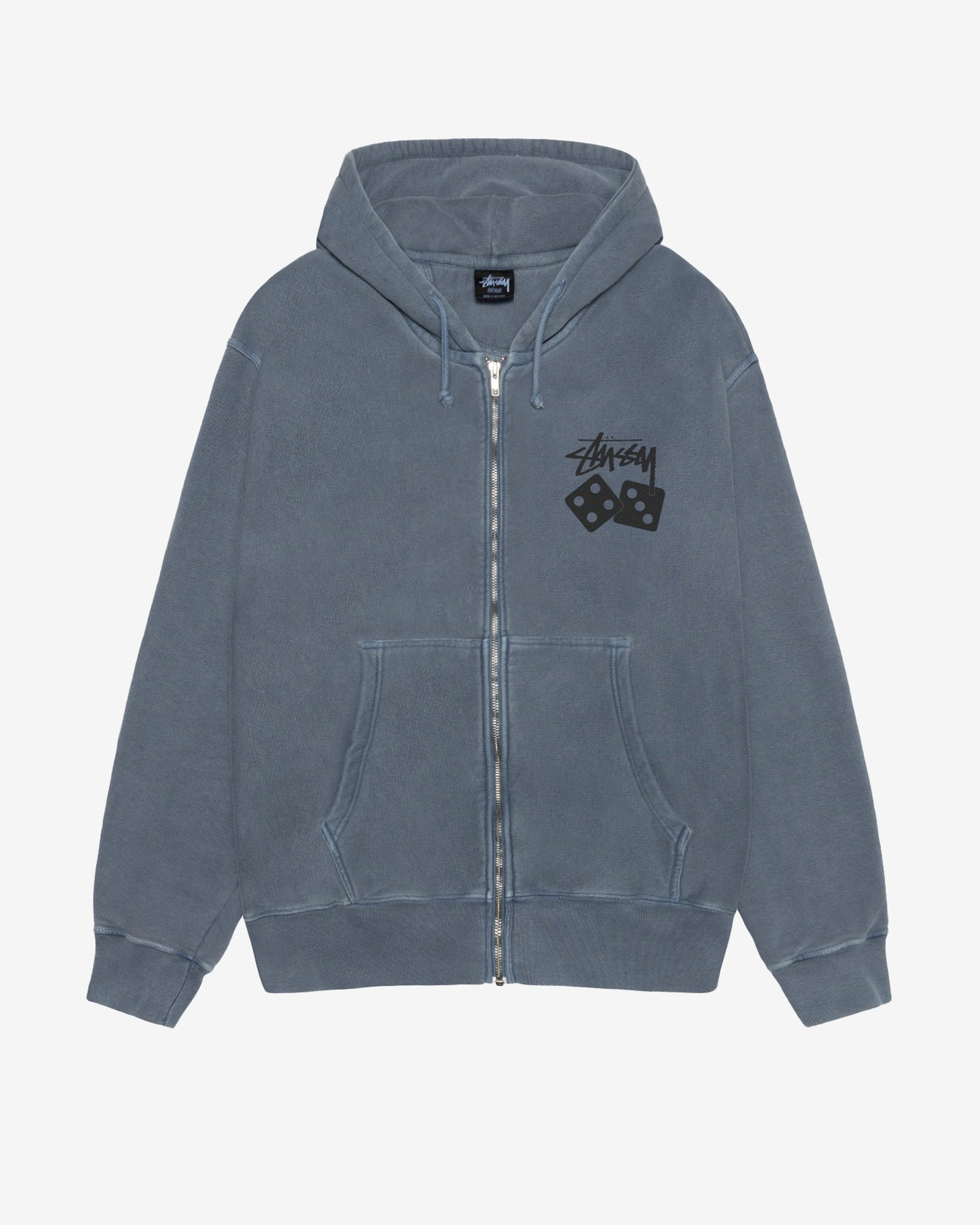 STÜSSY Dice Pig. Dyed Zip Up Hoodie (NAVY) 拉鏈外套