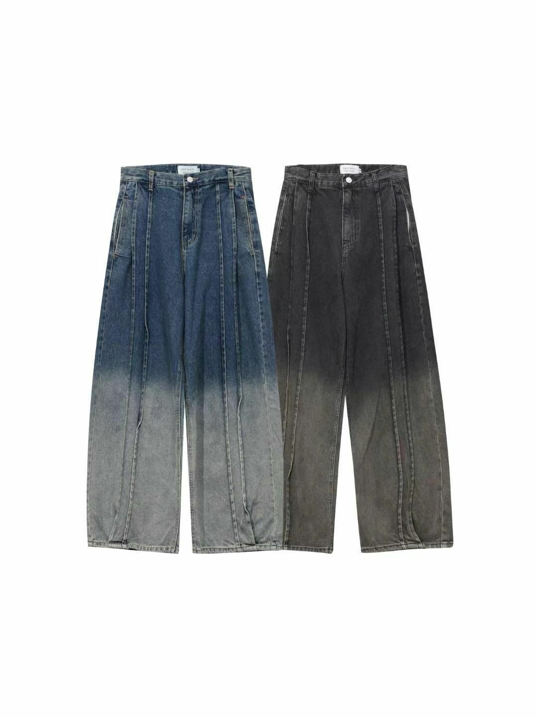 洗水漸變鬆身牛仔褲 TAC-0123J