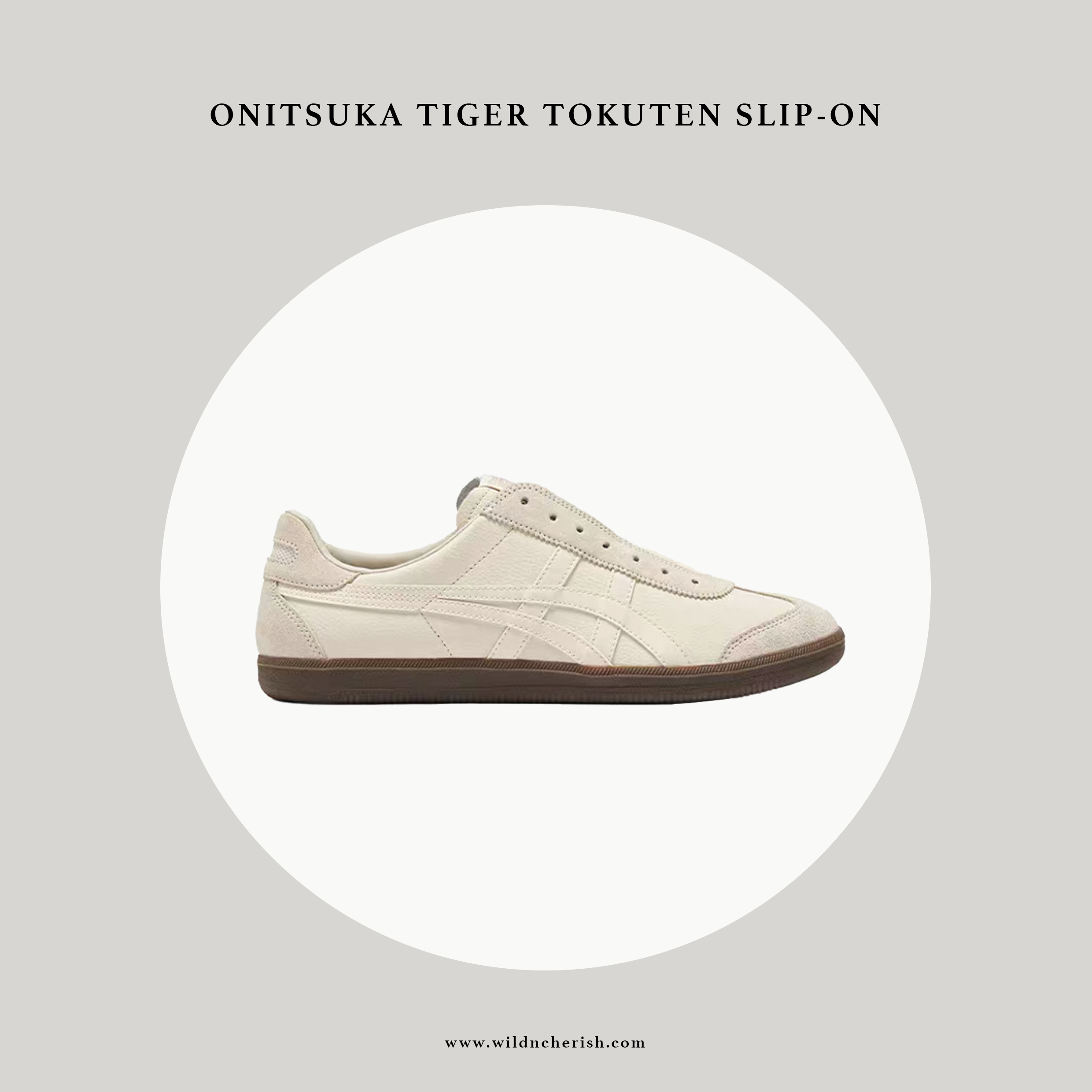 預訂 | Onitsuka Tiger Tokuten Slip-On 米色 皮革