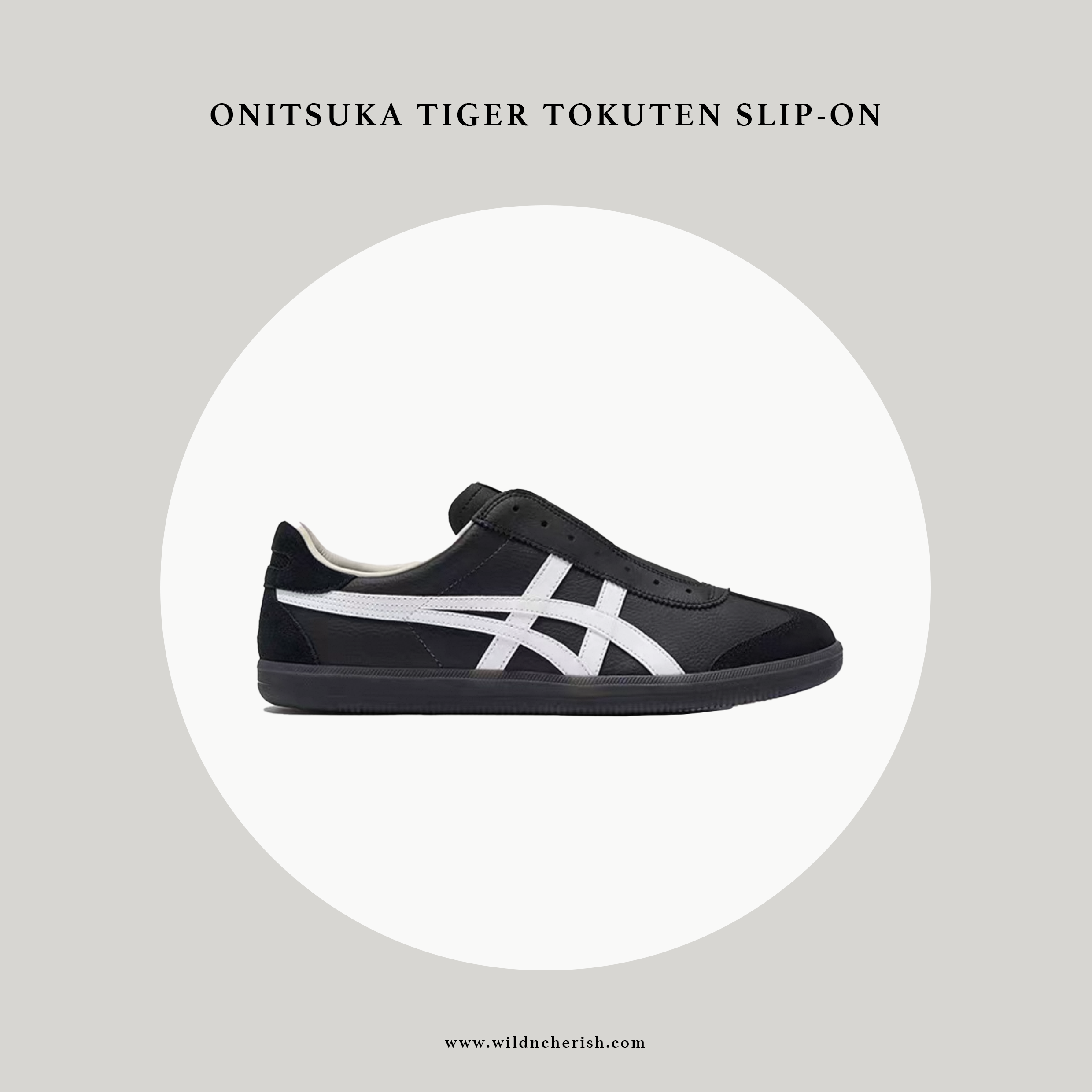 預訂 | Onitsuka Tiger Tokuten Slip-On 黑色 皮革