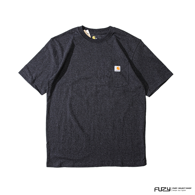 SALE - 美國 Carhartt 素t 重磅 6.7oz 前口袋 短T - S201158