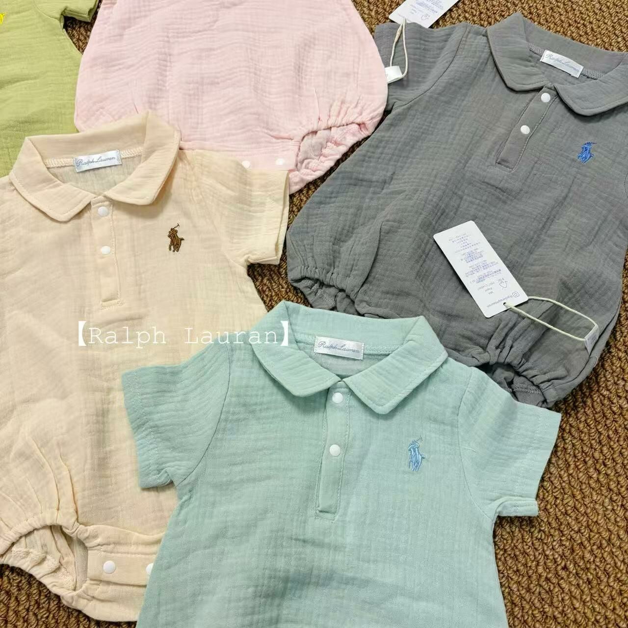 廠單 RL Polo翻領純棉包屁