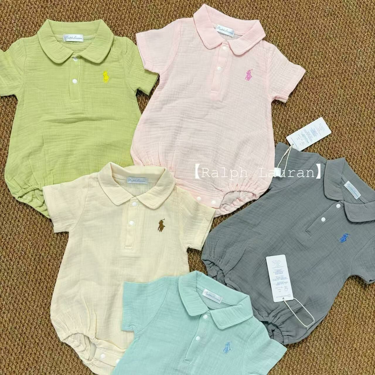 廠單 RL Polo翻領純棉包屁