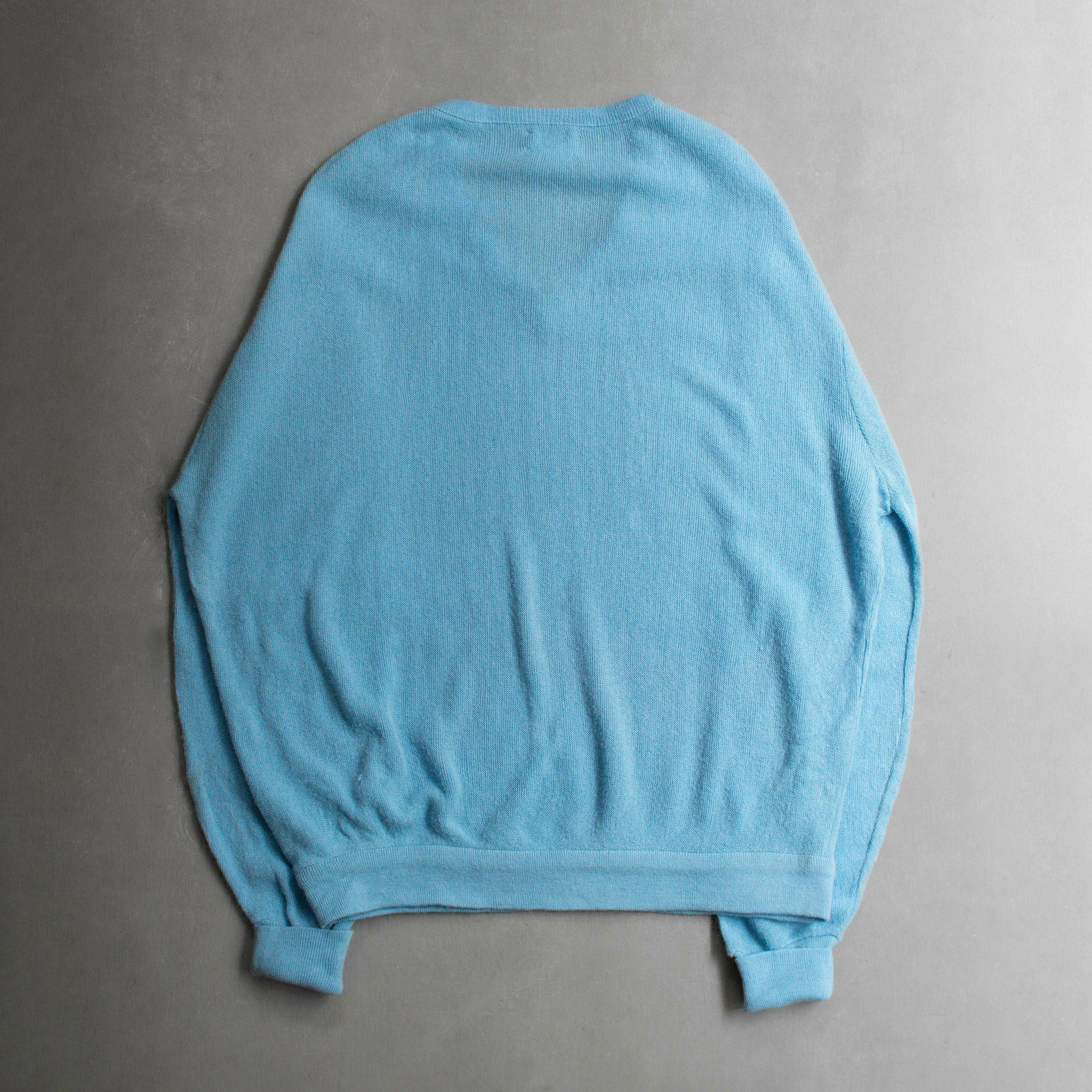 IZOD LACOSTE ACRYLIC SWEATER 美國製 淺藍 壓克力 V領 套頭 針織衫