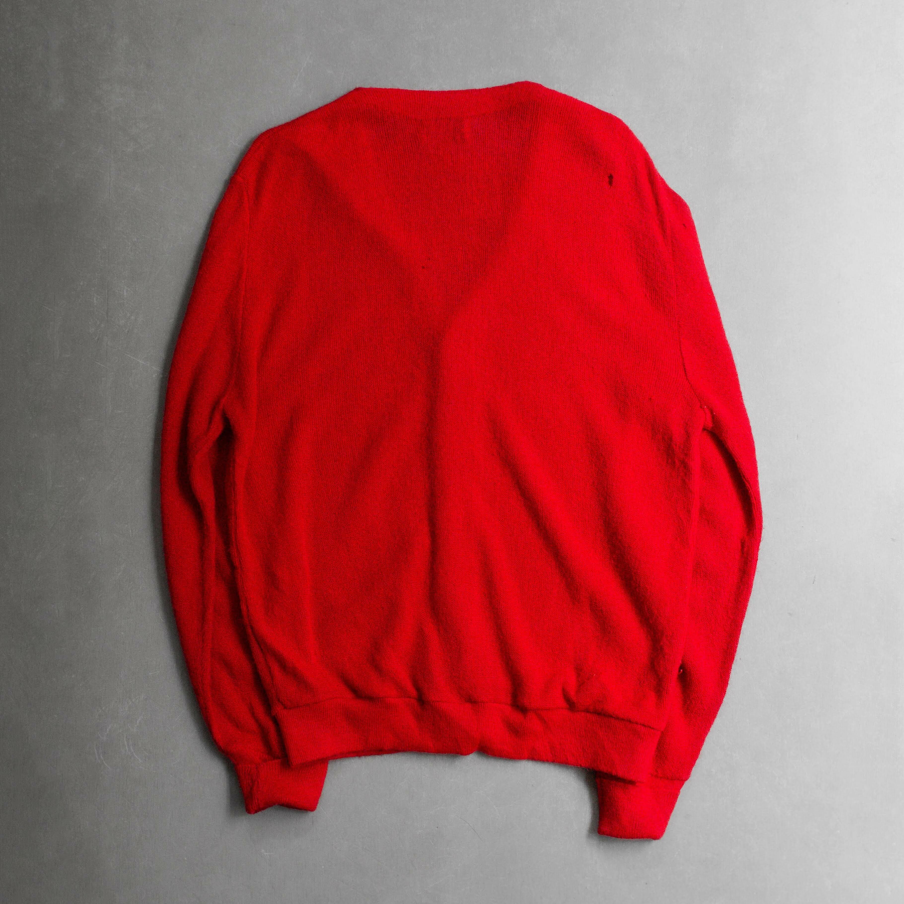 IZOD LACOSTE ACRYLIC CARDIGAN 美國 紅色 壓克力 針織 開襟 外套