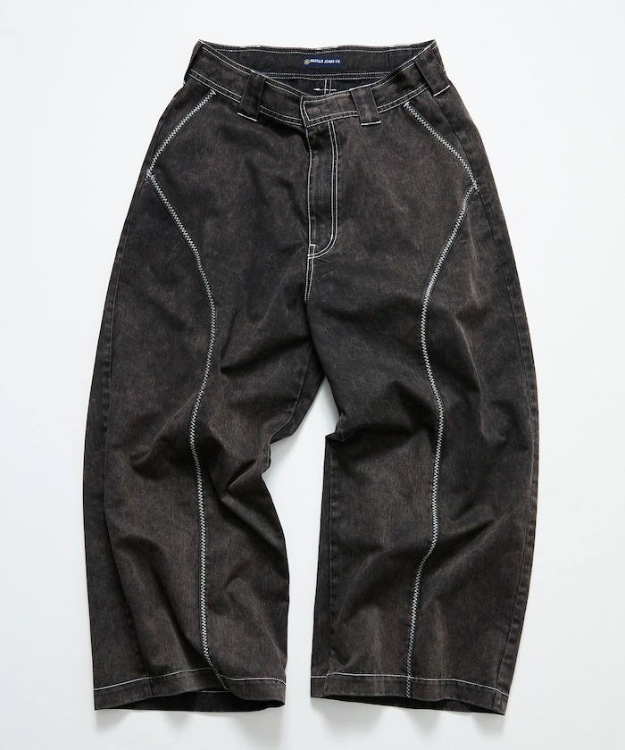 『代購商品』2025SS NAUTICA Faded Gizastitch T/C Curve Pants 寬版 曲線 褲 1043422400002