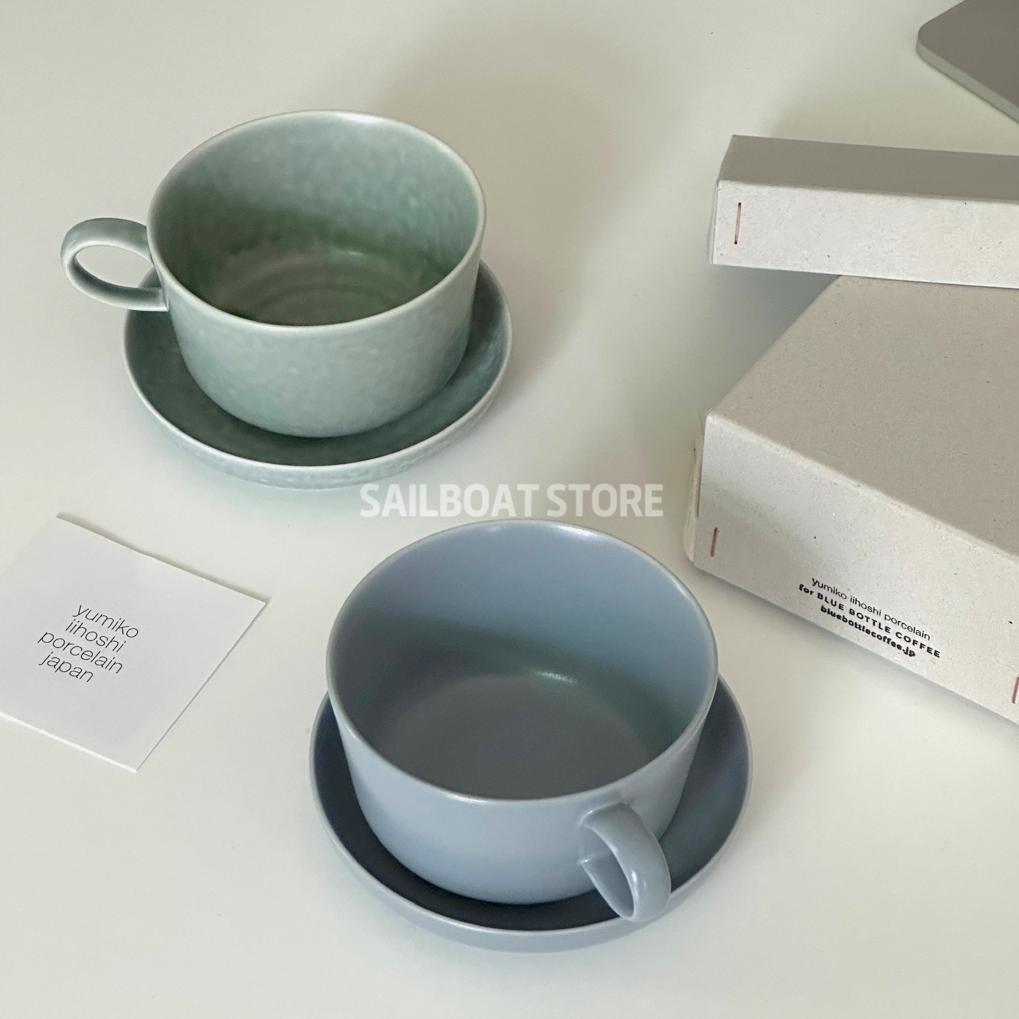 #預購 BLUE BOTTLE 藍瓶 銀座限定 SPRING MINT GREEN 杯盤組