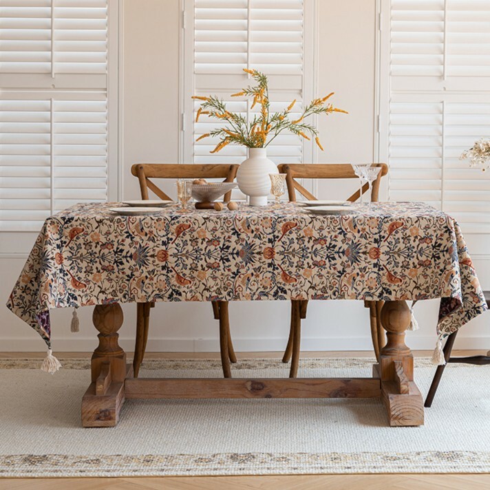 《5714》美式復古鳥餐桌巾