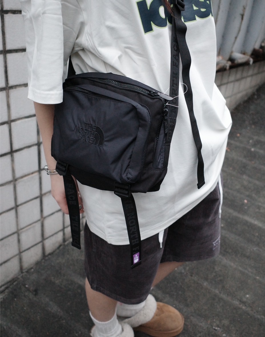 <快速出貨>THE NORTH FACE 紫標 方型肩背包 黑色