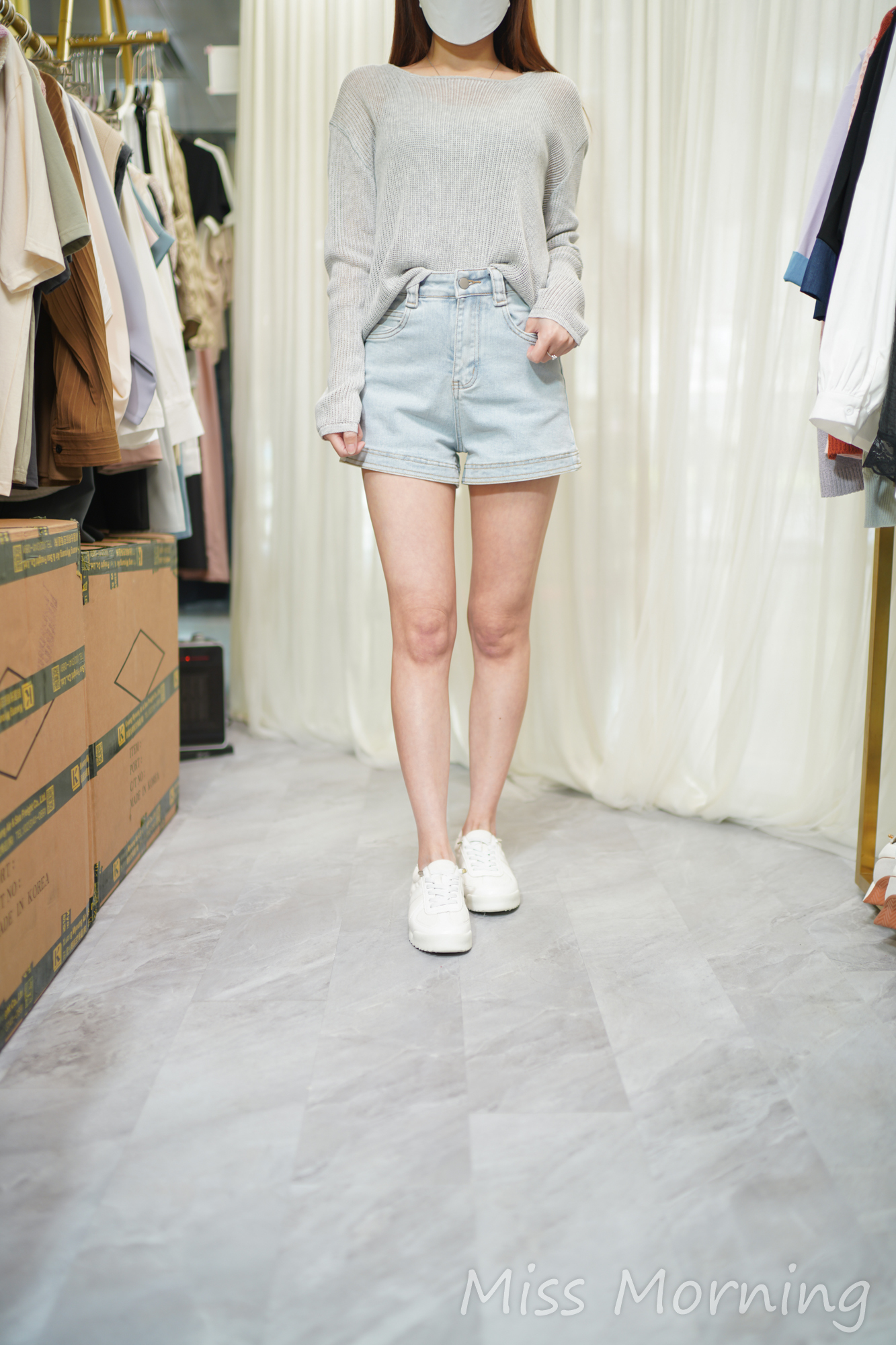 百搭知性一套兩件(14442)&彈彈彈淺洗水牛短褲(33895)