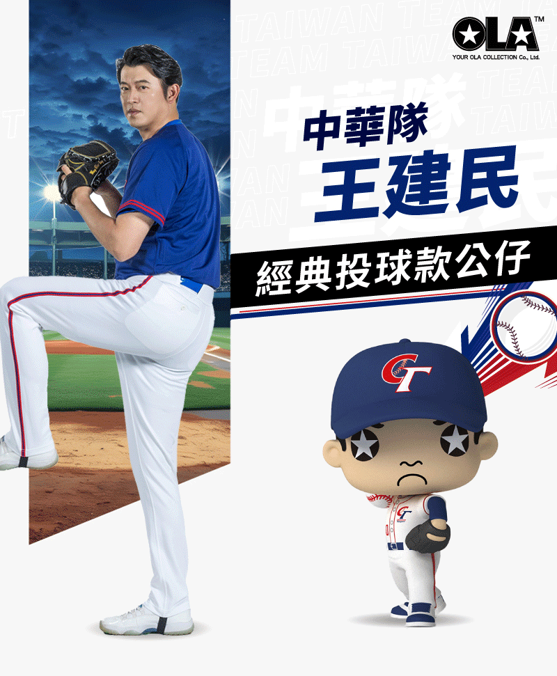 中華隊王建民經典投球款公仔