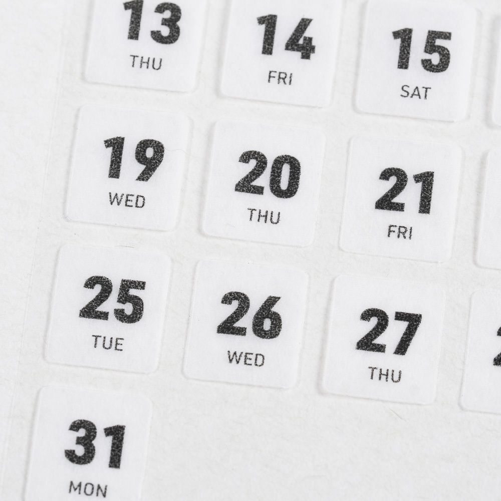 萬年曆日付 和紙貼紙 一分之一工作室/TAIWAN