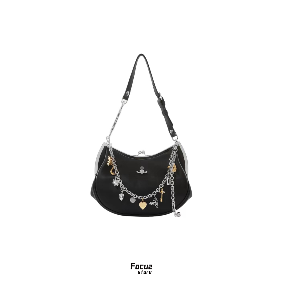 【Focus Store】預購 Vivienne Westwood Charm Frame Bag 西太后 黑色 單肩包 女款