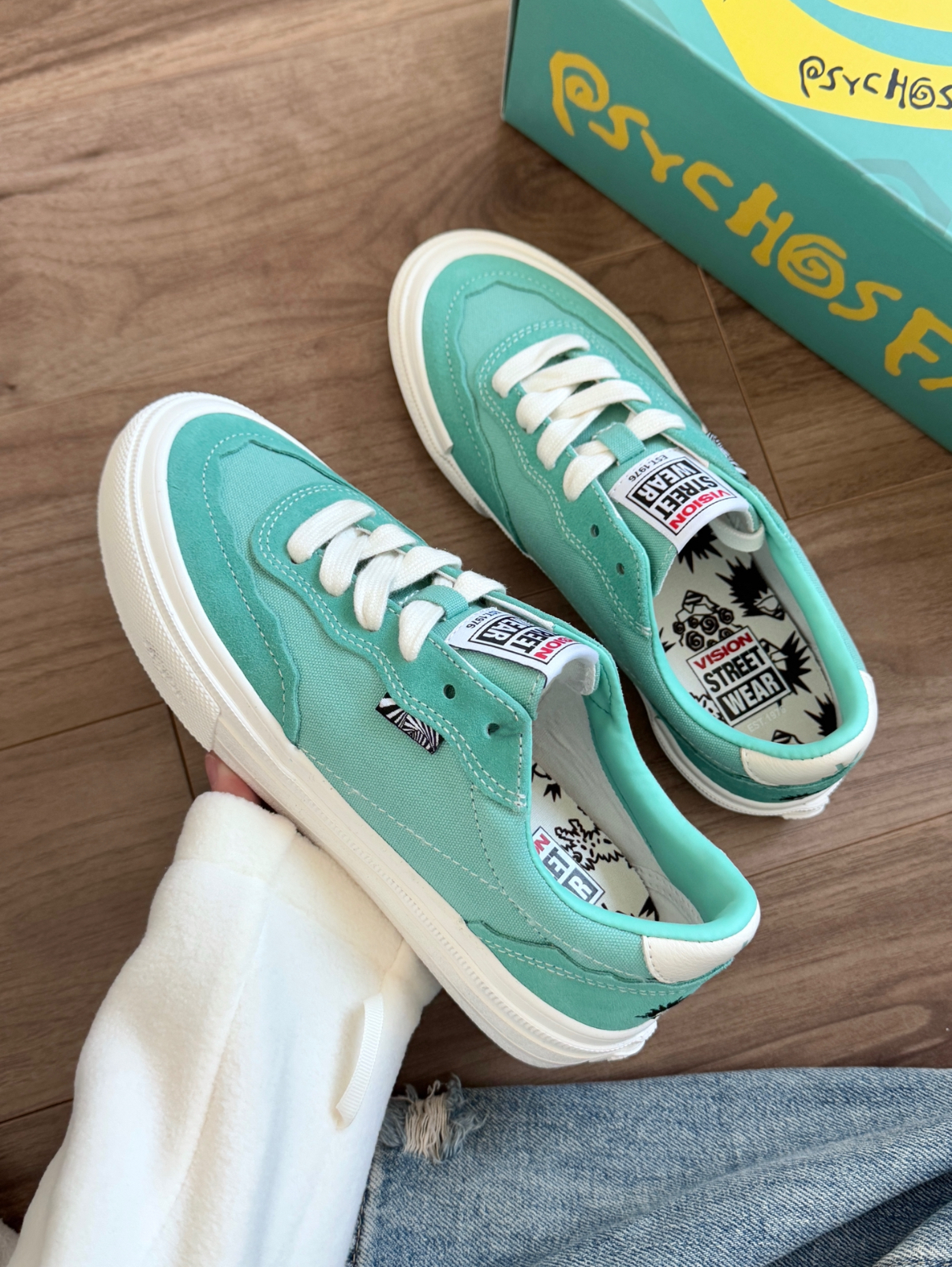 Vision Street Wear Flat Top 美式街頭滑板鞋 薄荷綠 淺綠色 美式 復古 滑板鞋 穿搭 工裝 Psycho限定/預購