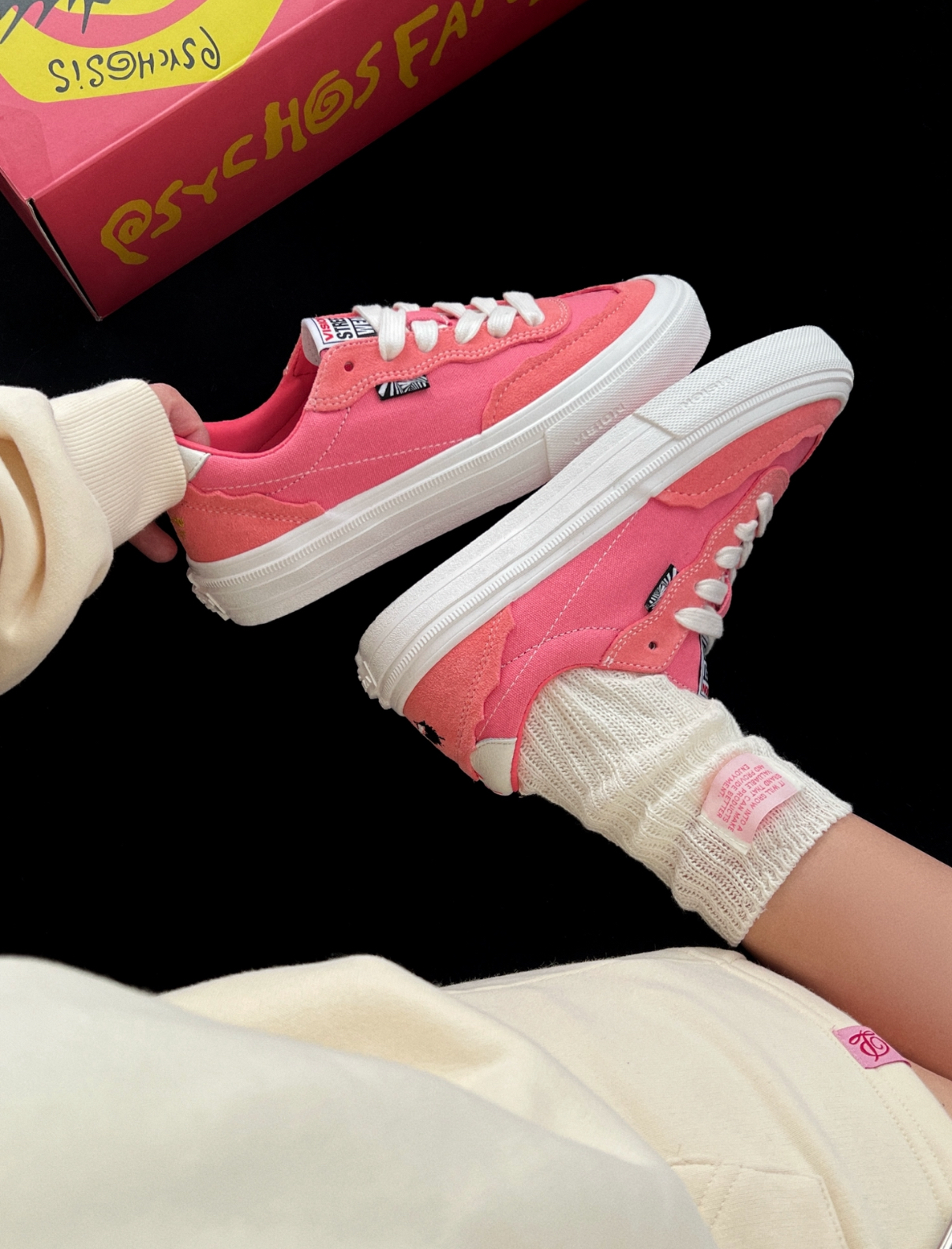 Vision Street Wear Flat Top 美式街頭滑板鞋 桃粉色 珊瑚粉 美式 復古 滑板鞋 穿搭 工裝 Psycho限定/預購