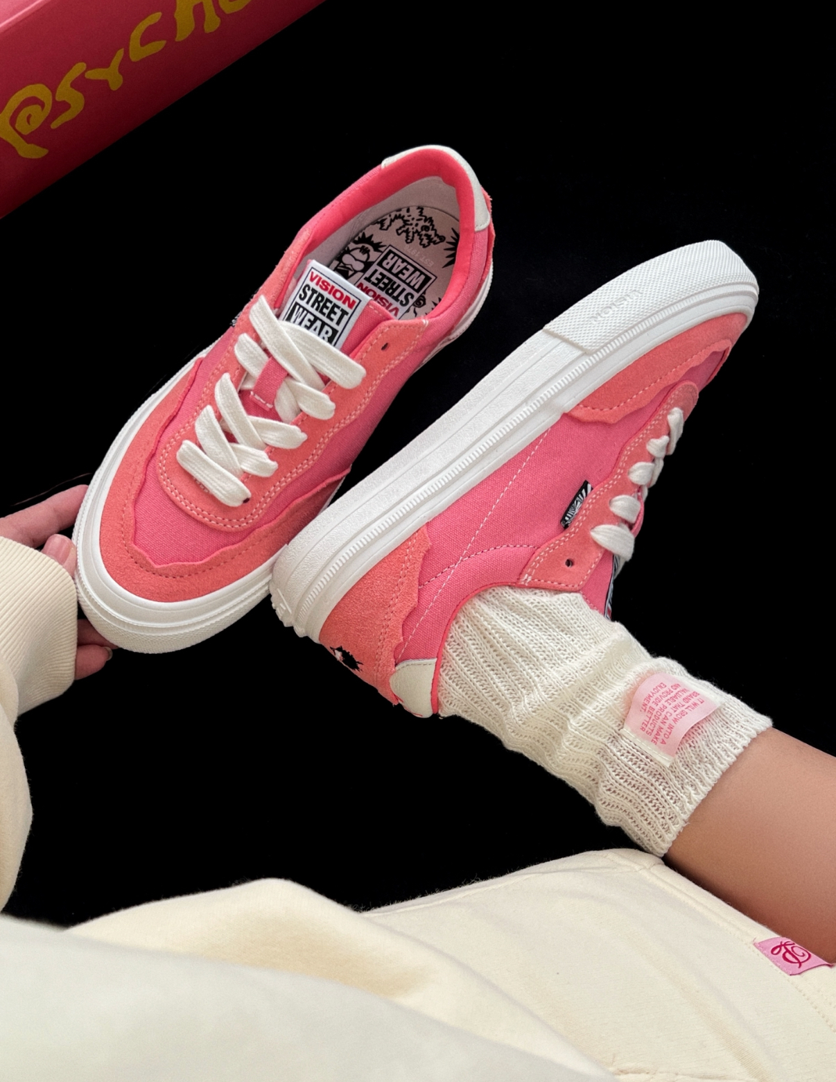 Vision Street Wear Flat Top 美式街頭滑板鞋 桃粉色 珊瑚粉 美式 復古 滑板鞋 穿搭 工裝 Psycho限定/預購