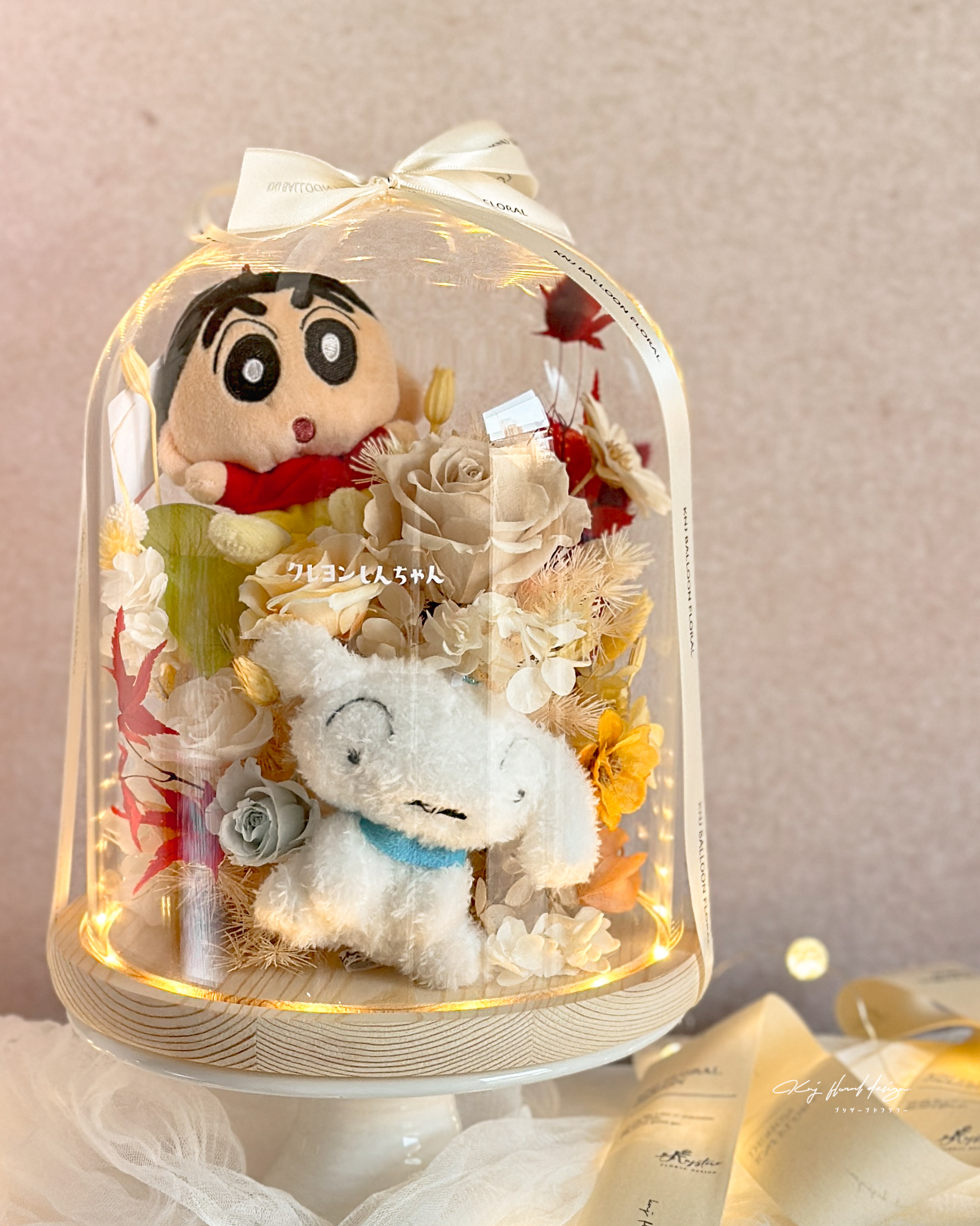 蠟筆小新永生玫瑰花盅L號