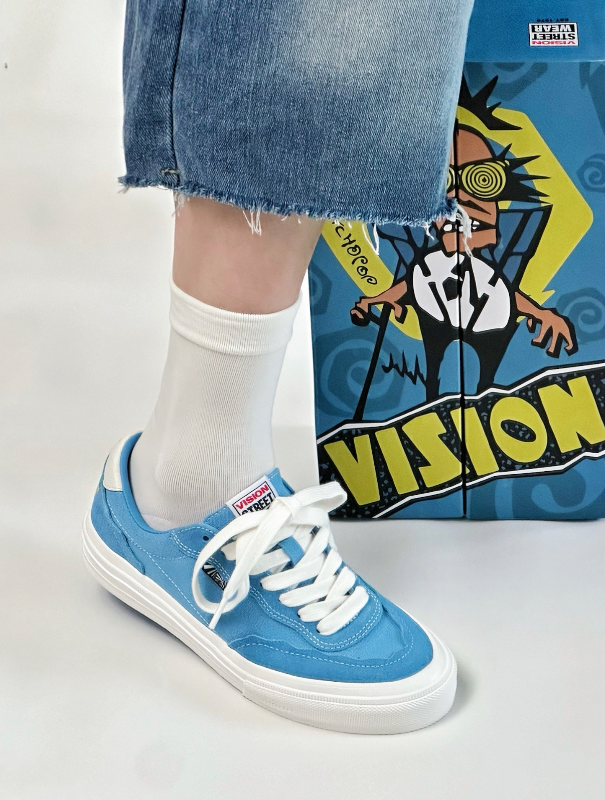 Vision Street Wear Flat Top 美式街頭滑板鞋 天空藍 淺藍色 美式 復古 滑板鞋 穿搭 工裝 Psycho限定/預購