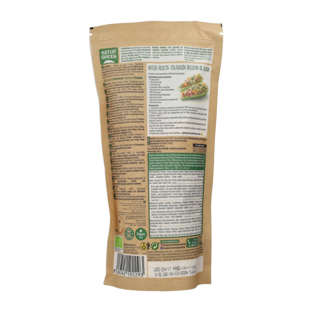 NaturGreen - Organic Quinoa seeds Bio (450g) (55735)