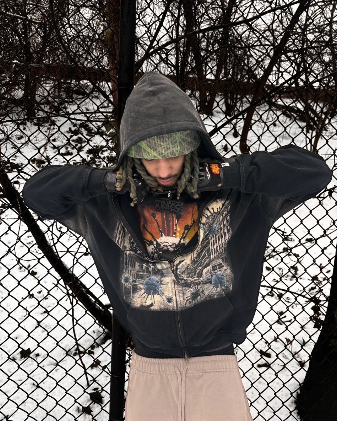 VIRUSWORLD 重災布魯克林重磅拉鍊外套