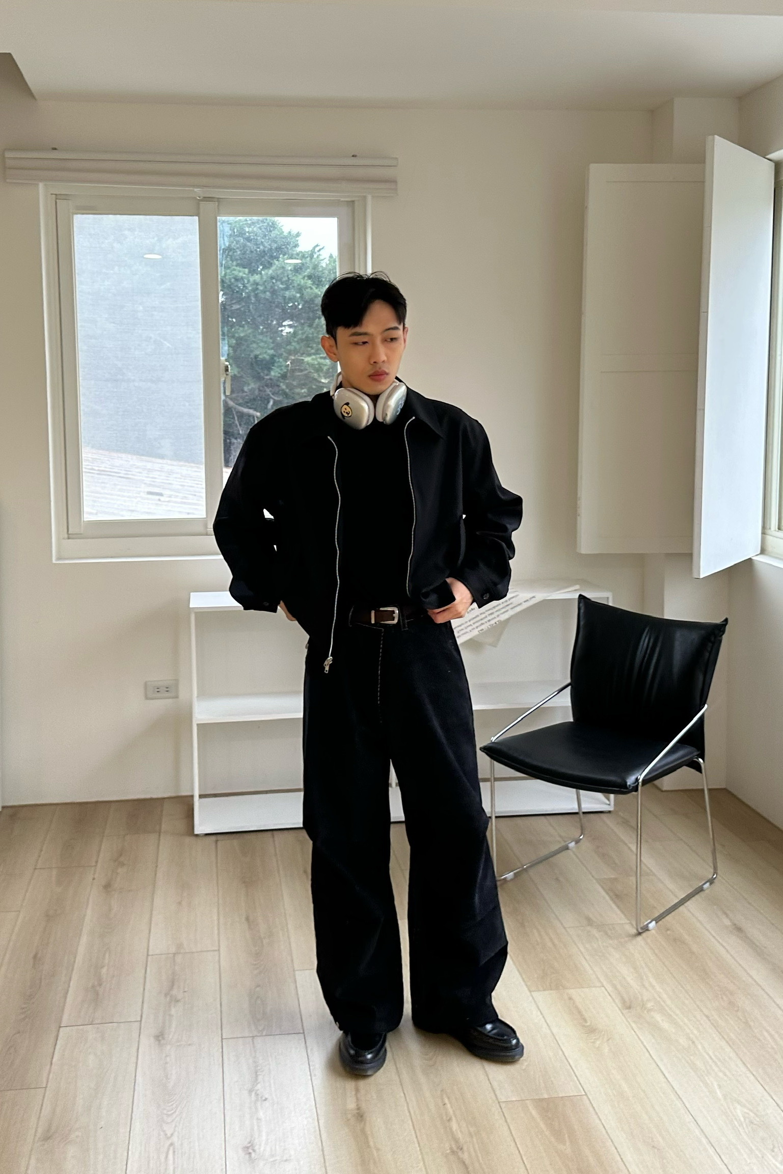 側口袋俐落騎士夾克