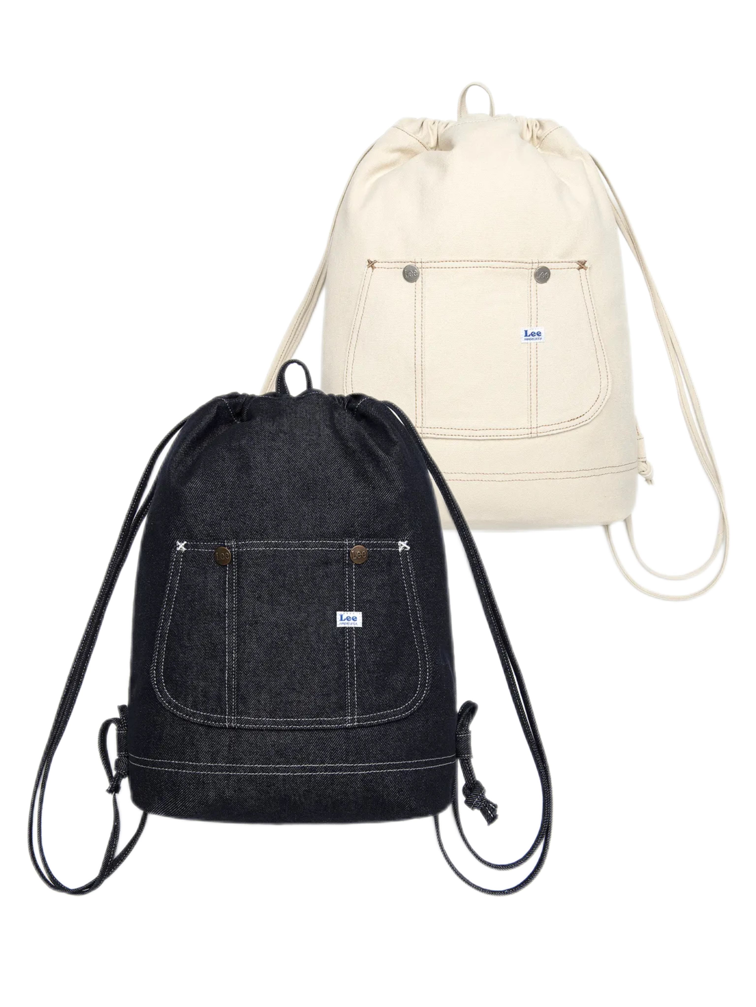 <預購> 韓國Lee限定款 牛仔束口後背包