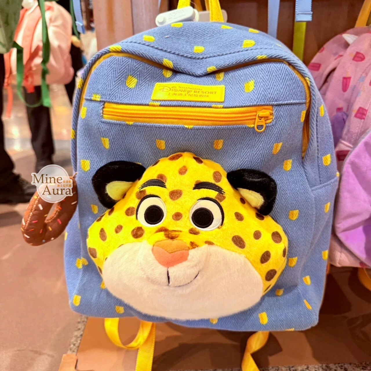 洪金豹 Benjamin Clawhauser 絨毛大頭 造型 後背包 動物方城市 Zootopia -上海迪士尼樂園