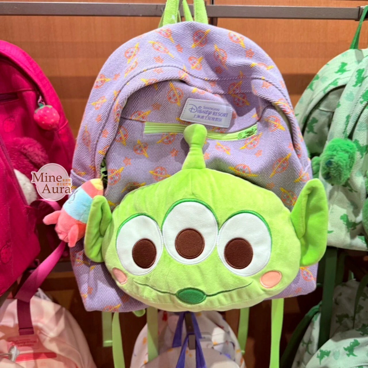 三眼怪 Alien 絨毛大頭 造型 後背包 玩具總動員 Toy Story -上海迪士尼樂園