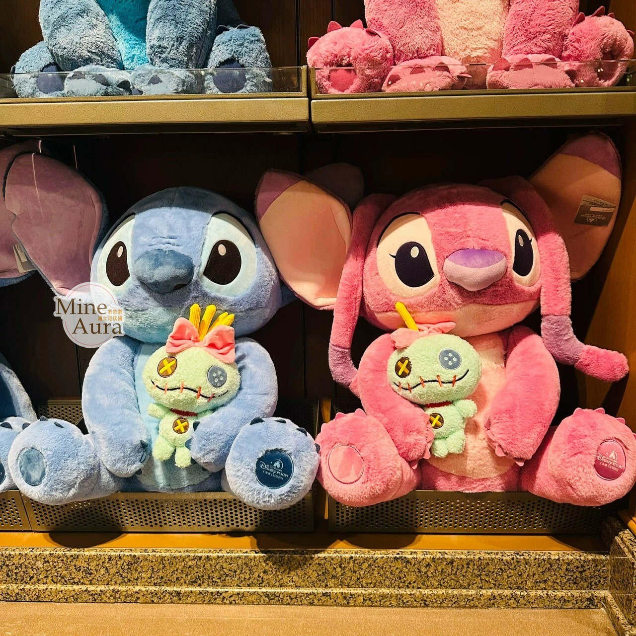 史迪奇 Stitch 安琪拉 Angel 抱醜丫頭Scrump造型 M號 娃娃 玩偶 星際寶貝 Lilo & Stitch -上海迪士尼樂園