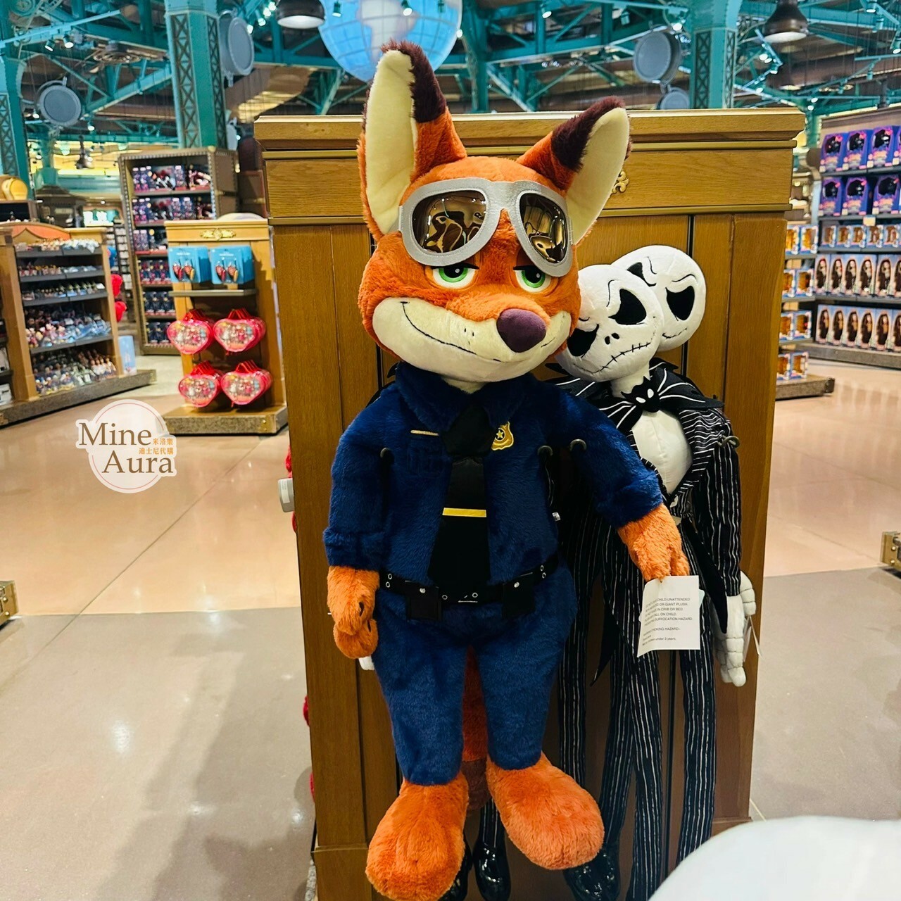 胡尼克 Nick 警官造型 XL號 超大 娃娃 玩偶 動物方城市 Zootopia -上海迪士尼樂園