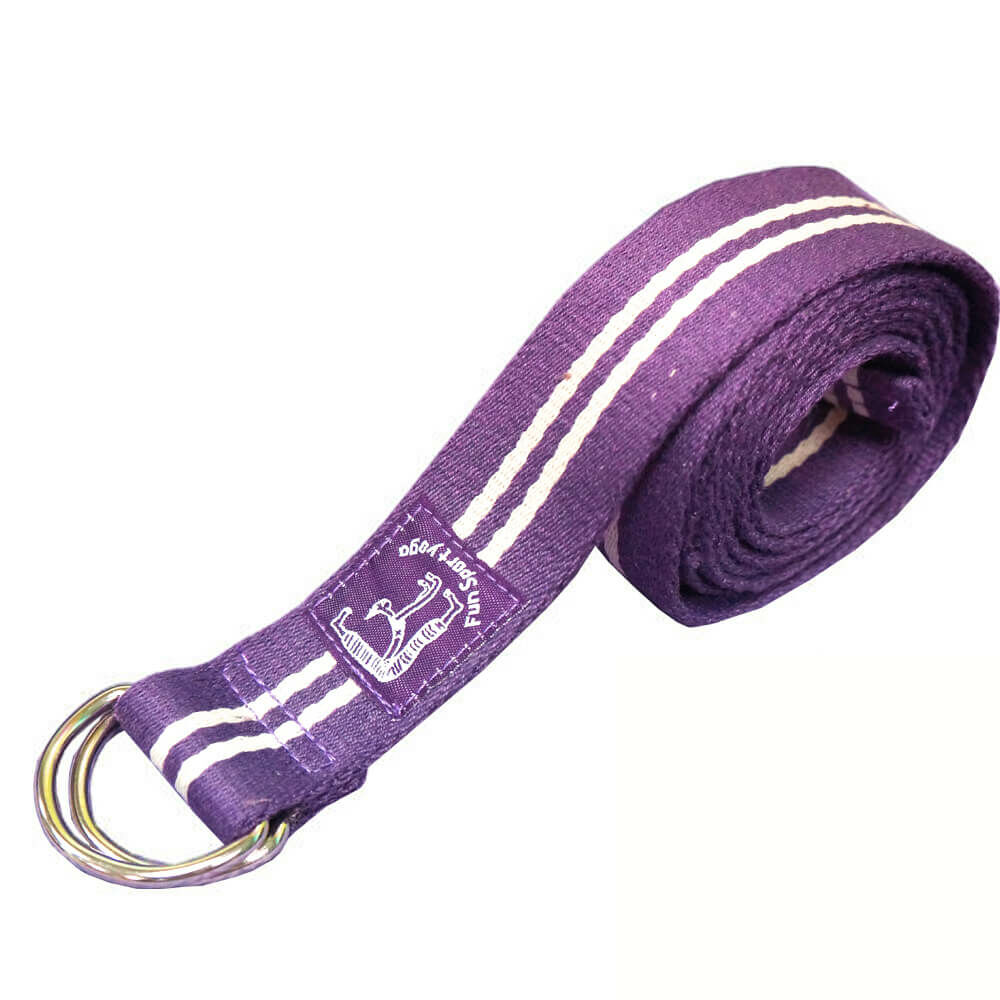 力樂美棉織瑜珈伸展帶(鐵扣環)