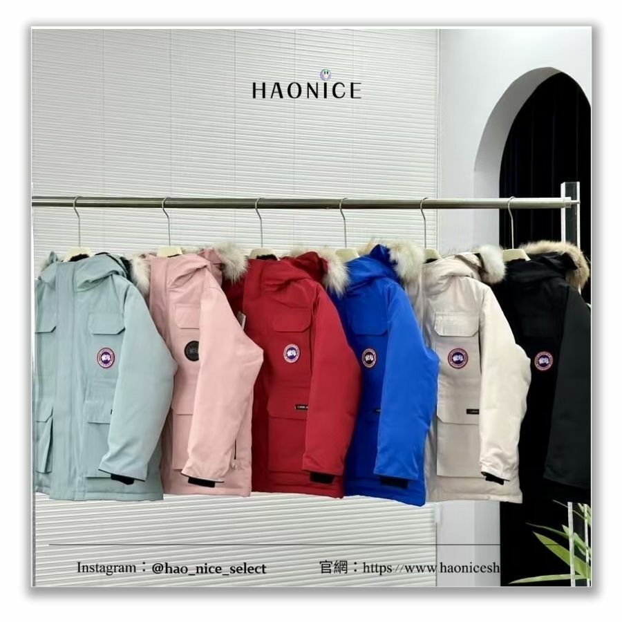 【HAO NICE童裝】  CANADA GOOSE✨經典logo外套 羽絨外套  連帽 保暖