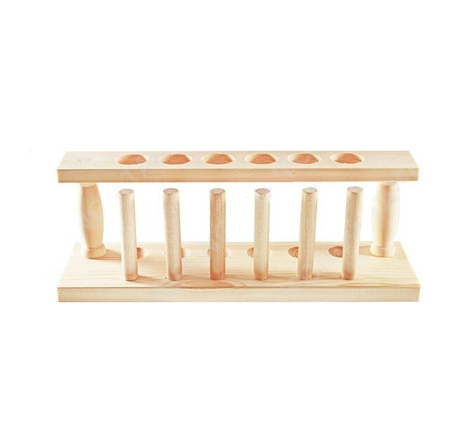 木製試管架6孔6柱