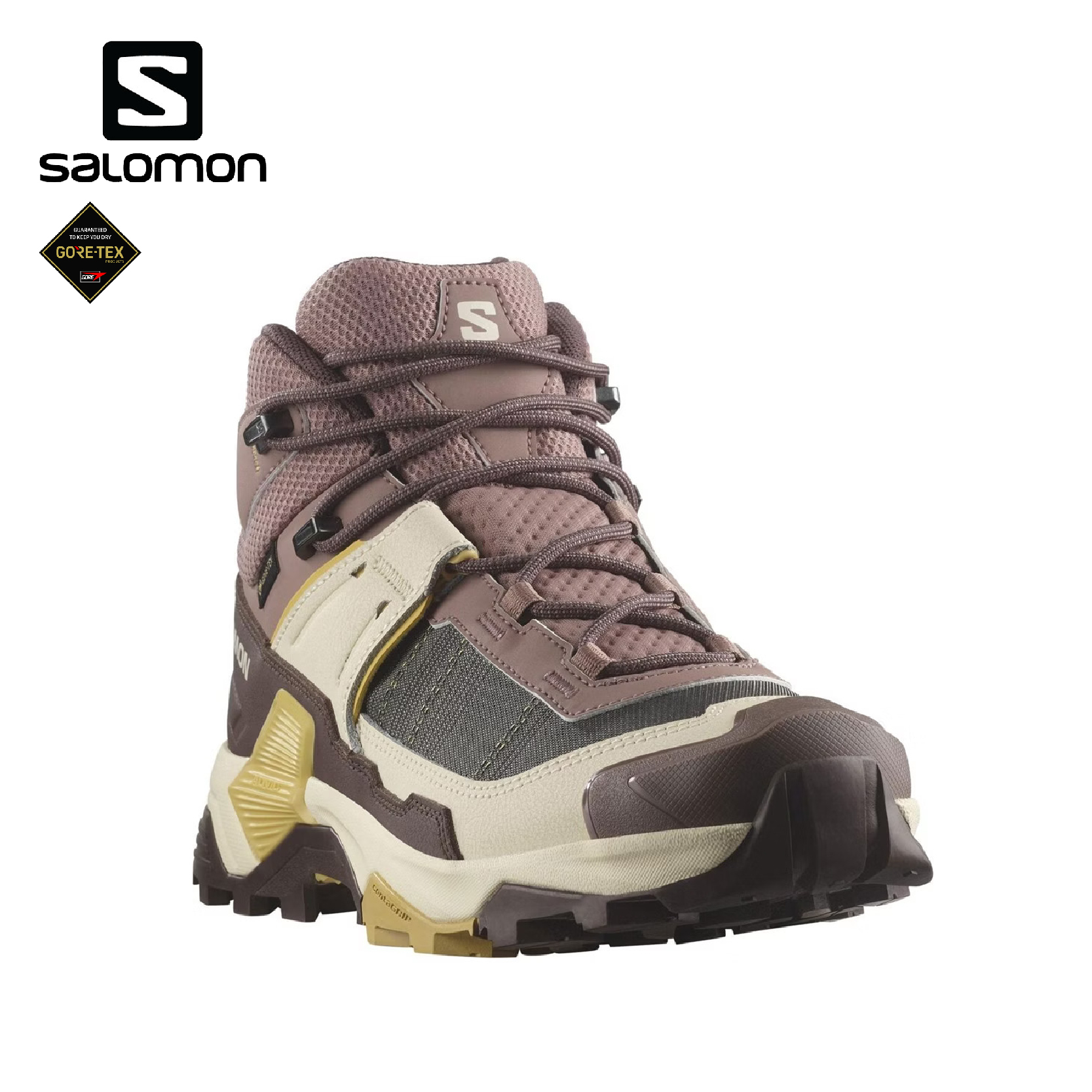 SALOMON 法國 X ULTRA 5 GTX 中筒登山鞋 女款 (棕) 防水/登山/健行 33SL477544