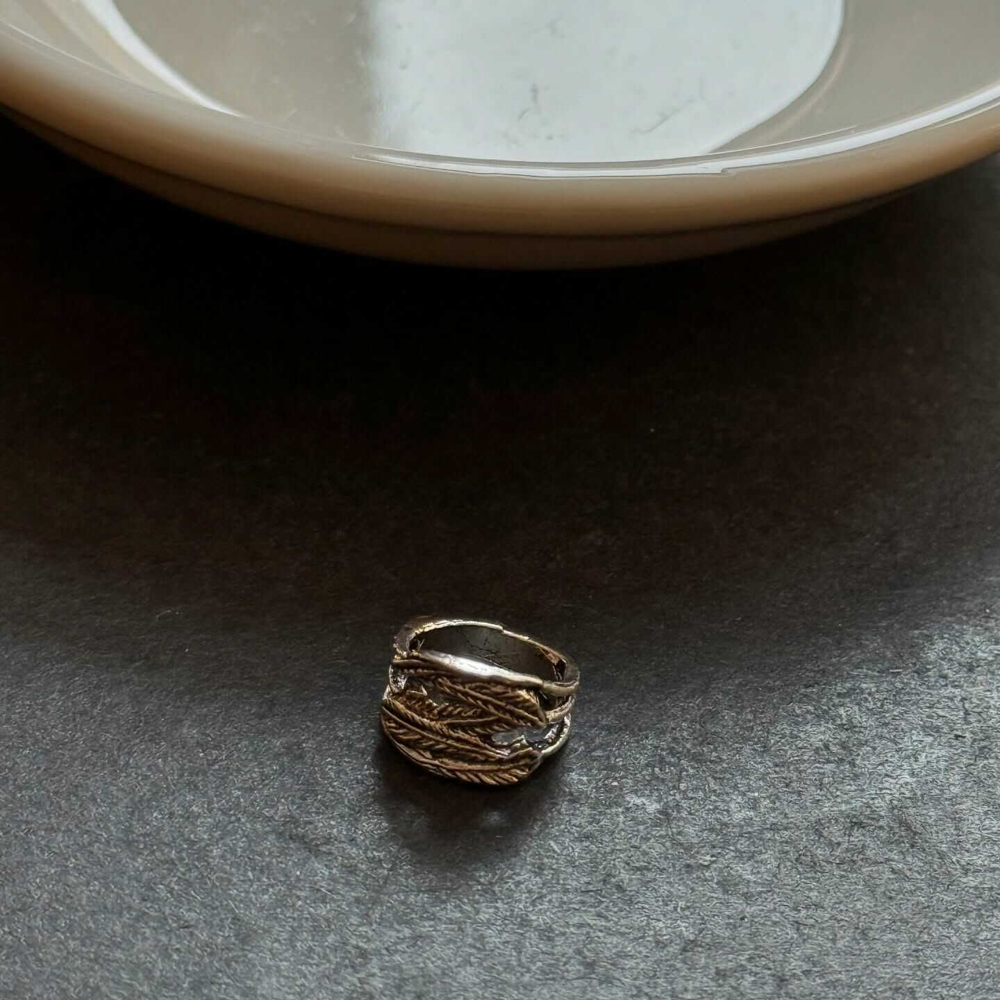 [原石] 金屬隔珠配件 羽毛 一組 5 個