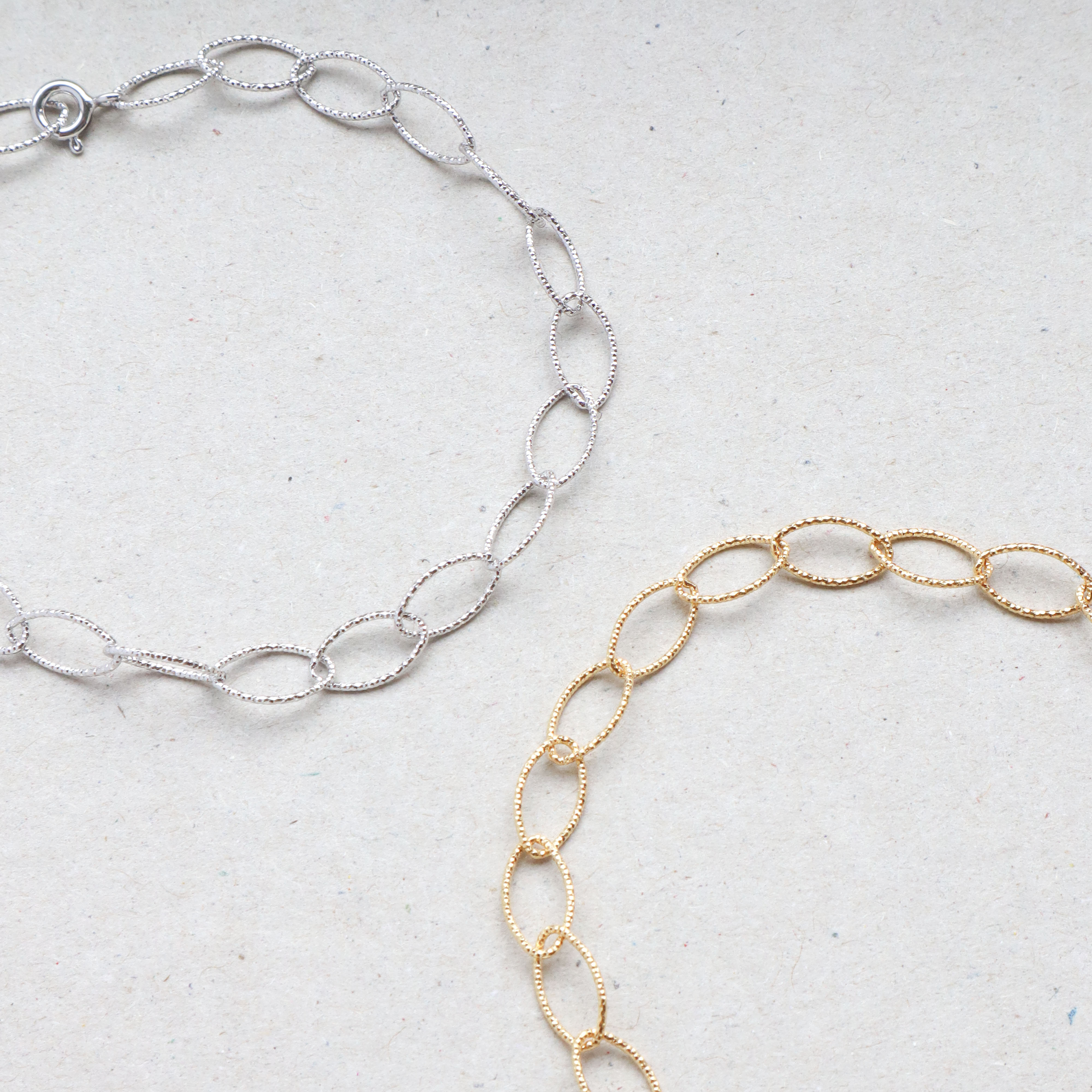 Silver/閃銀系列-光刻圓鍊手鍊