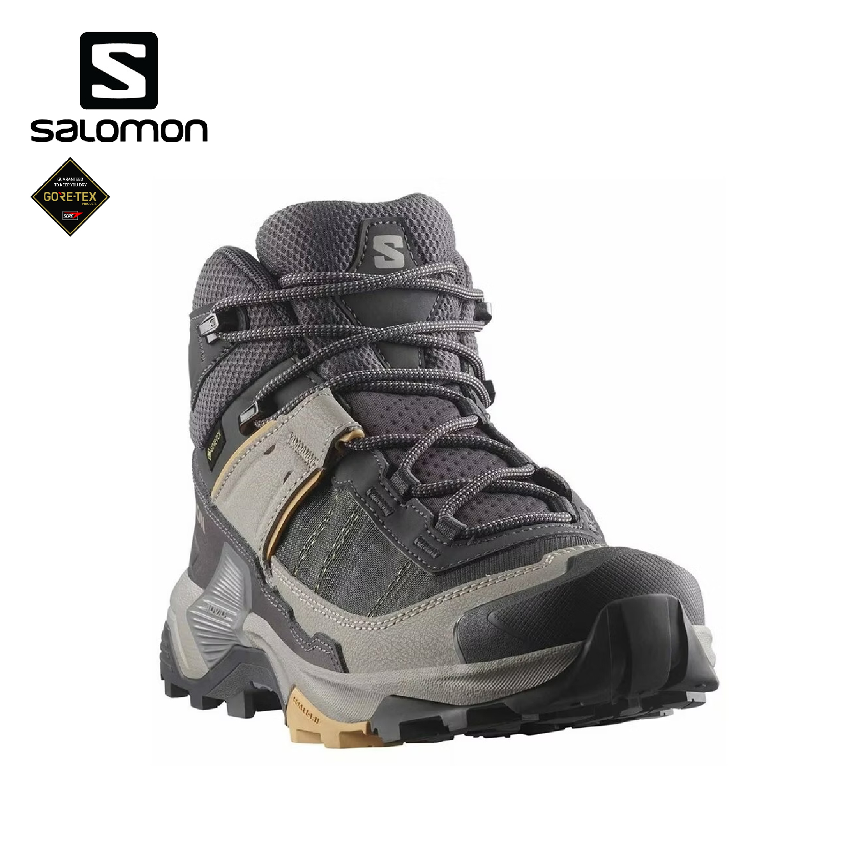SALOMON 法國 女 X ULTRA 5 GTX 中筒登山鞋 女款 (灰) 防水/登山/健行 33SL477545
