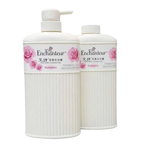 Enchanteur 艾詩浪漫花香芬香沐浴露（550ml）連補充裝（550ml）