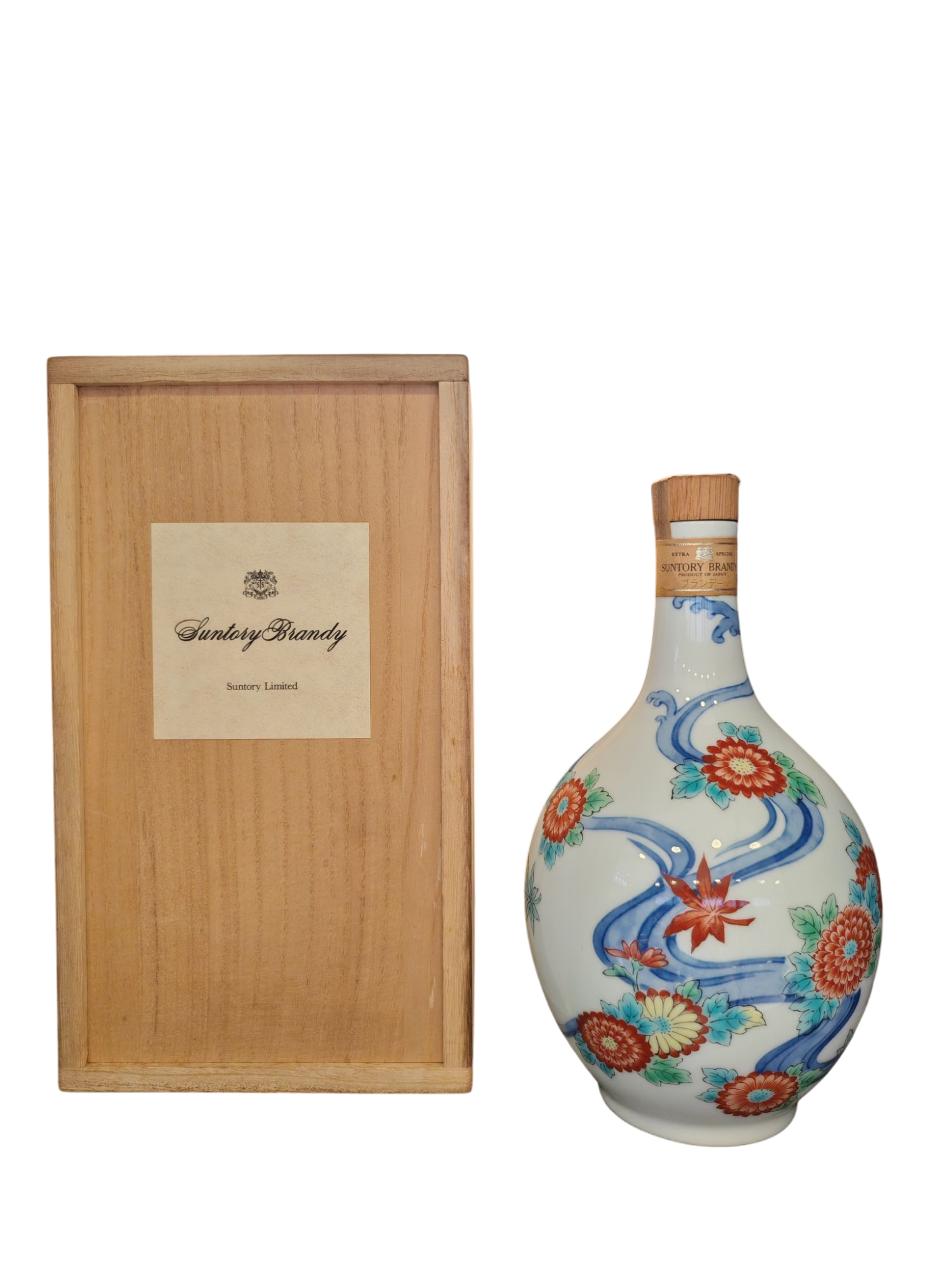 Suntory Brandy Arita Ware Somishiki Kikusui Moon Pottery (700ml) [禮盒裝]